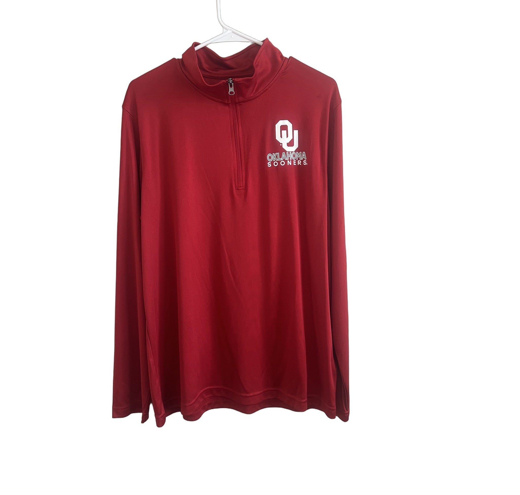 NWT Oklahoma Sooners Quarter-Zip Pullover Jacket - Size Large