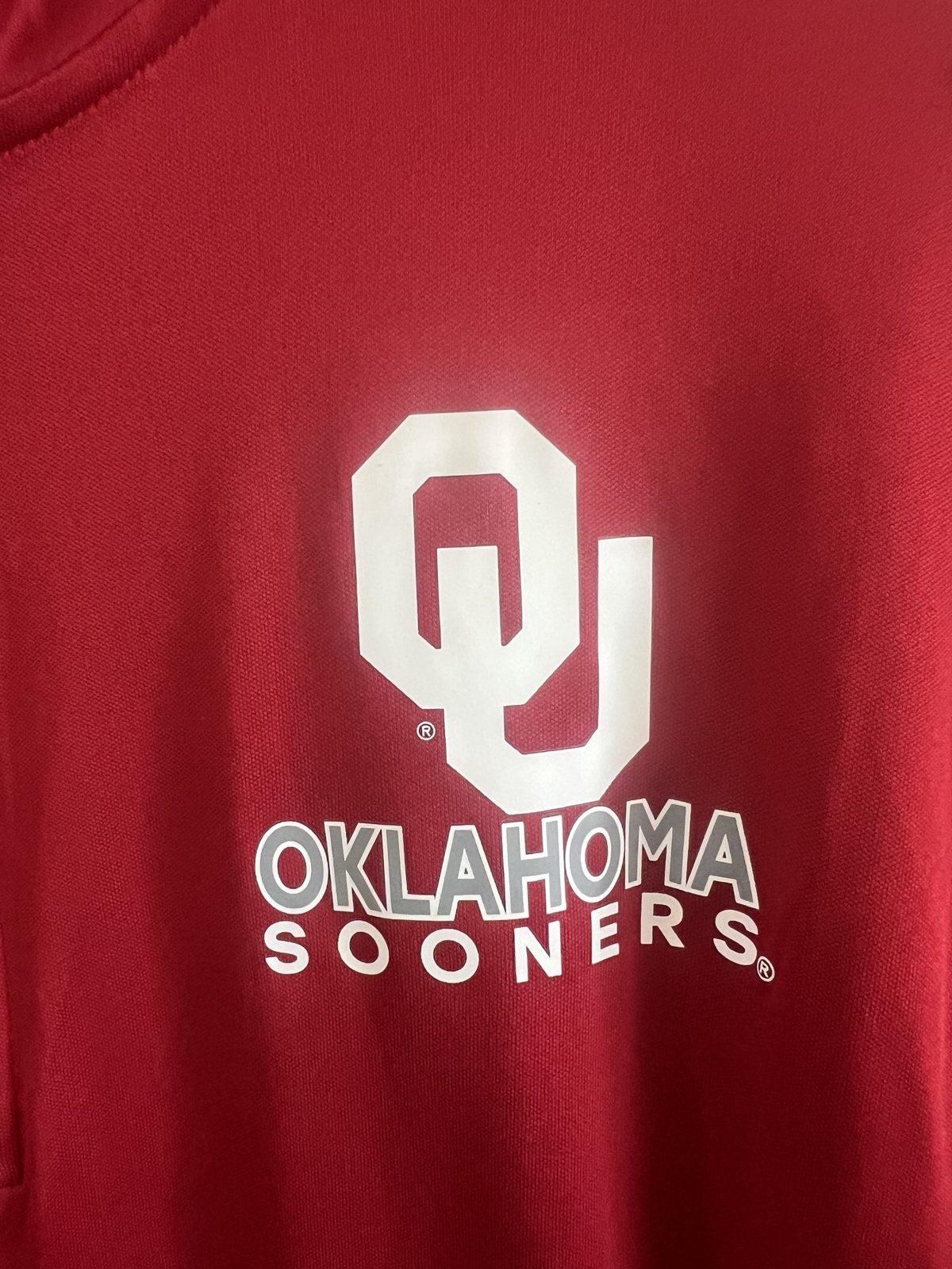 NWT Oklahoma Sooners Quarter-Zip Pullover Jacket - Size Large