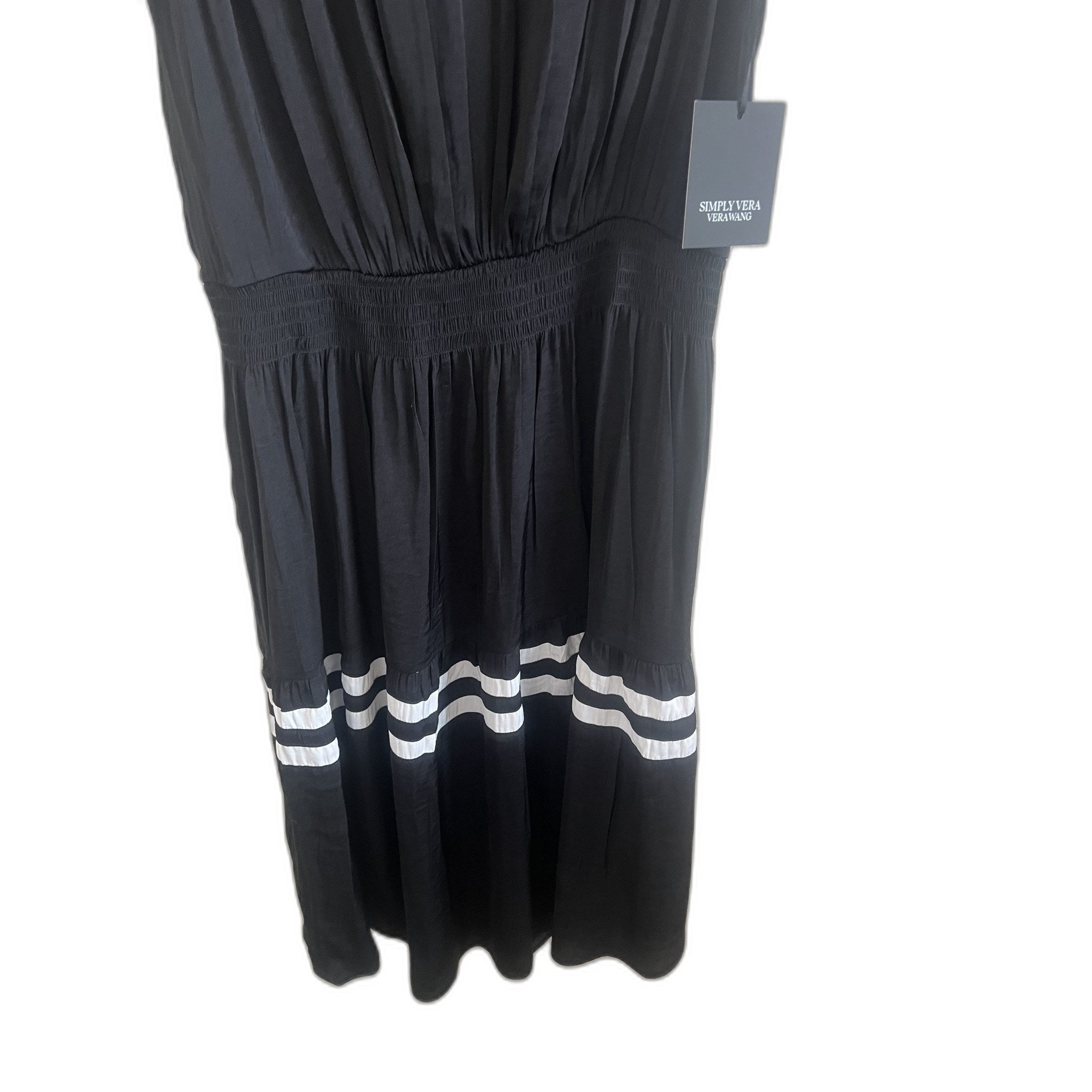 Simply Vera Vera Wang Black Sleeveless Dress Size L NWT