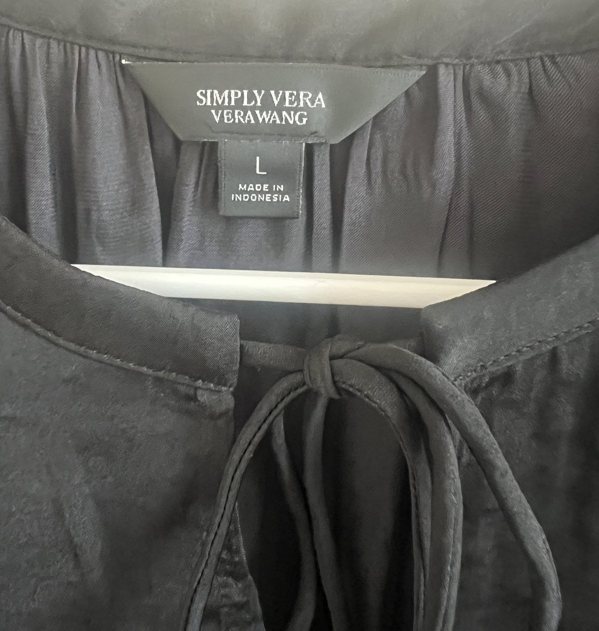 Simply Vera Vera Wang Black Sleeveless Dress Size L NWT