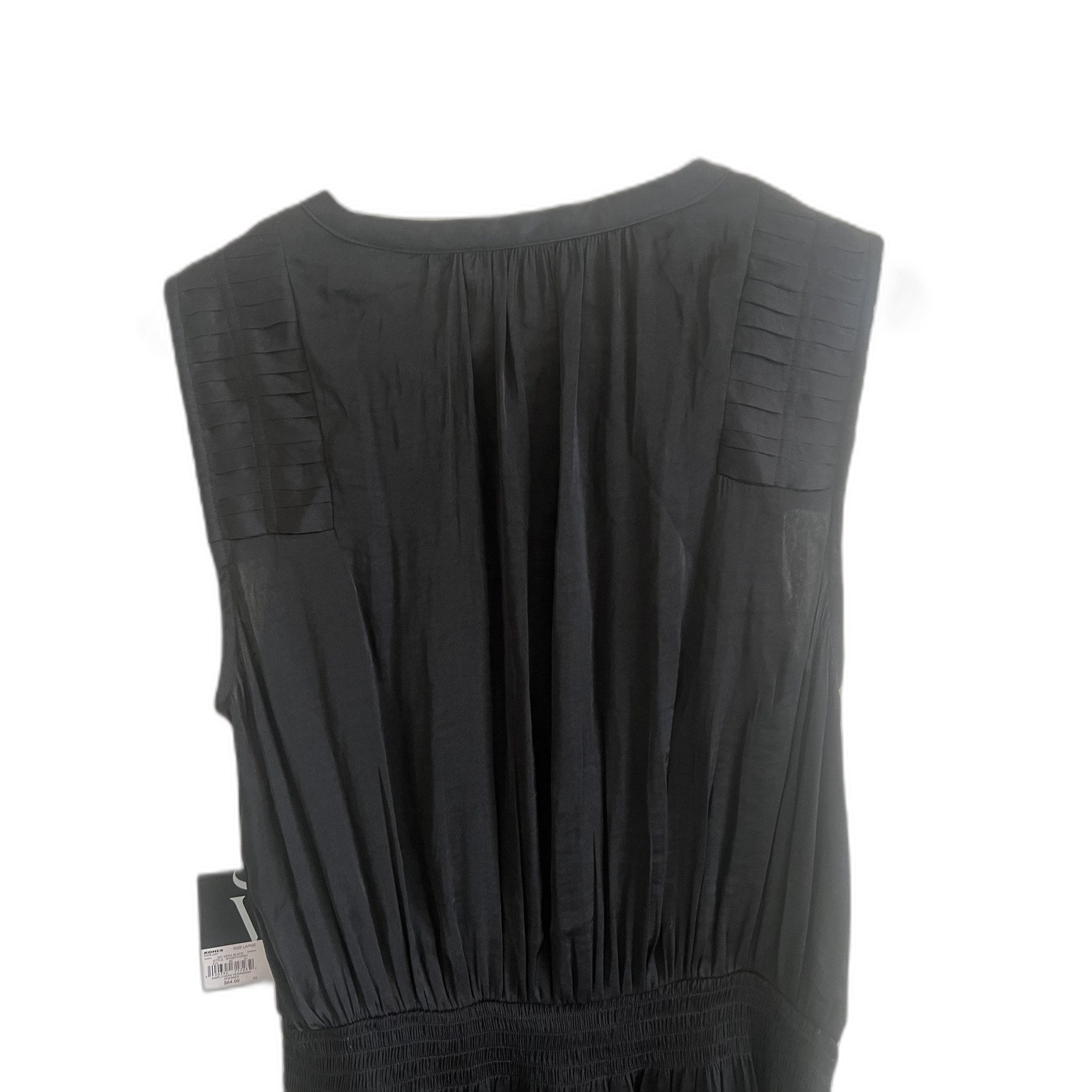 Simply Vera Vera Wang Black Sleeveless Dress Size L NWT