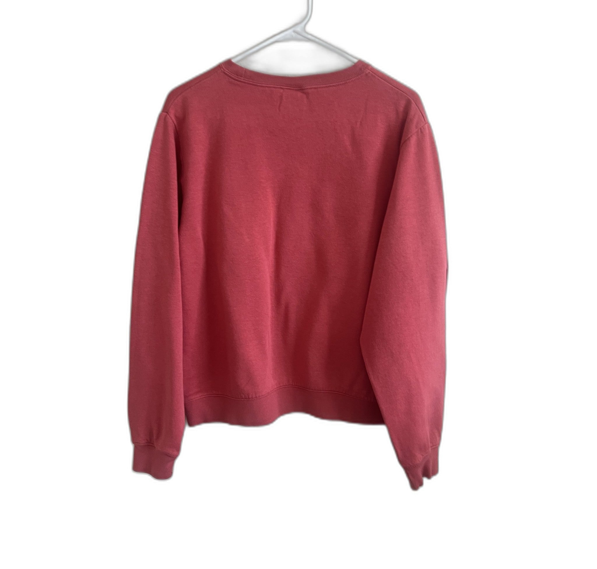 Nike Sportswear Crewneck Sweatshirt Coral Pink Glitter Logo Size S