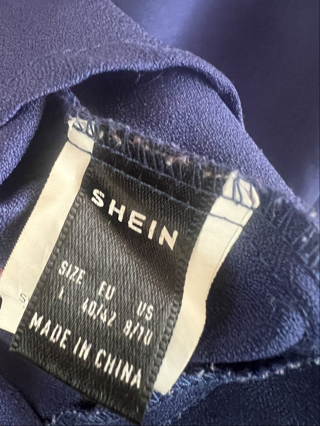 SHEIN Navy Scalloped Button-Front Cami Top Size L