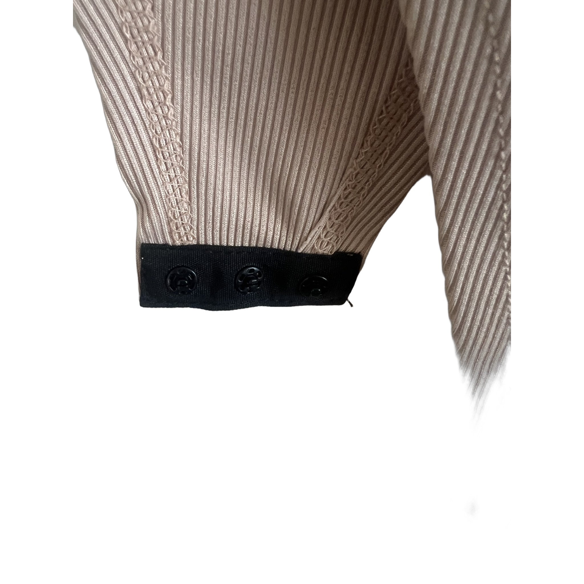 SHEIN Ribbed Tan Sleeveless Bodysuit Size L (8/10)