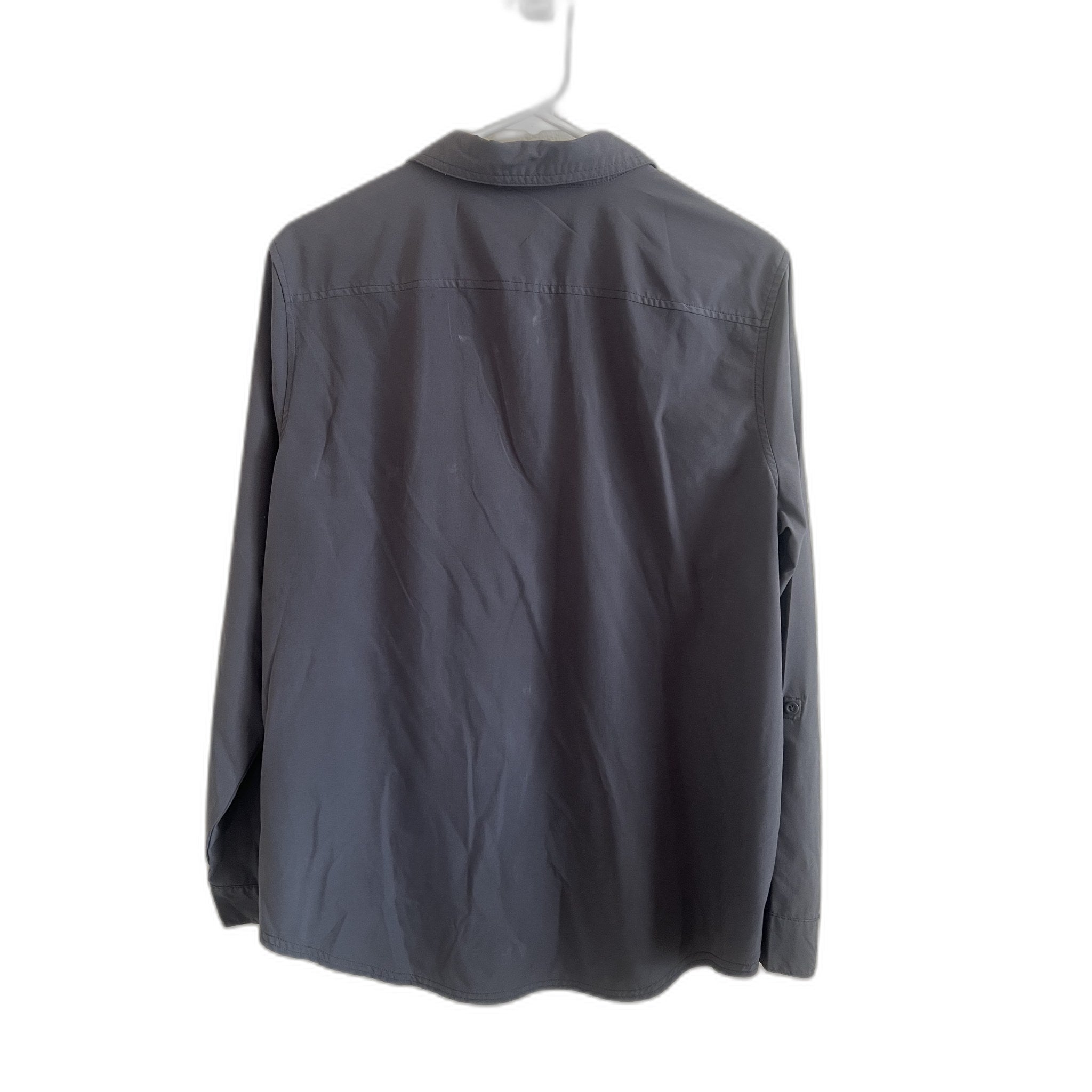 Eddie Bauer Women's Classic Fit Gray Button-Up Shirt Size L