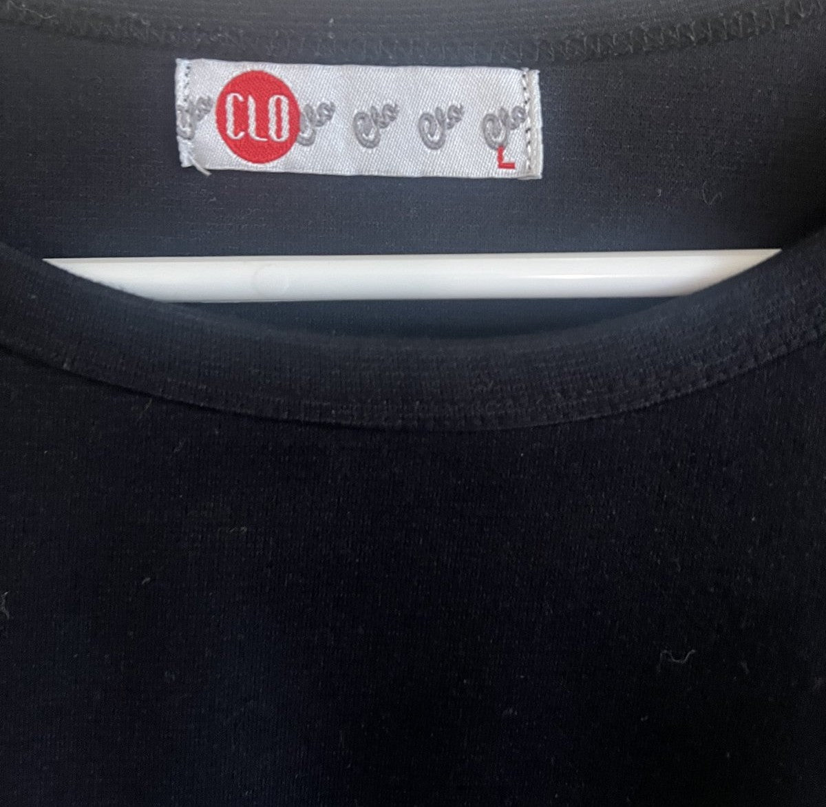 CLO Black Short Sleeve Top with Pintuck Sleeve Detail - Size L