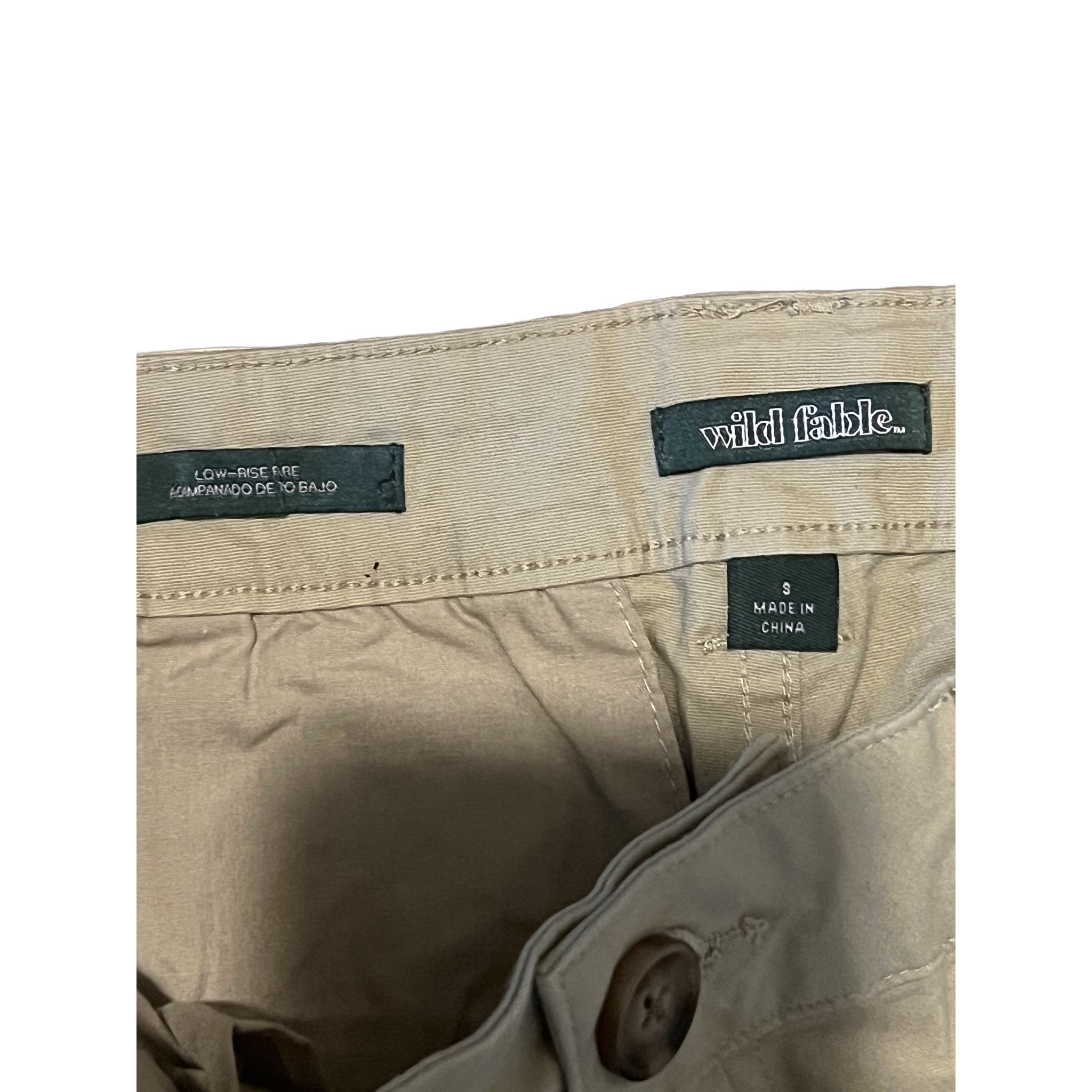 Wild Fable Women's Khaki Low-Rise Flare Chino Pants Size S/3
