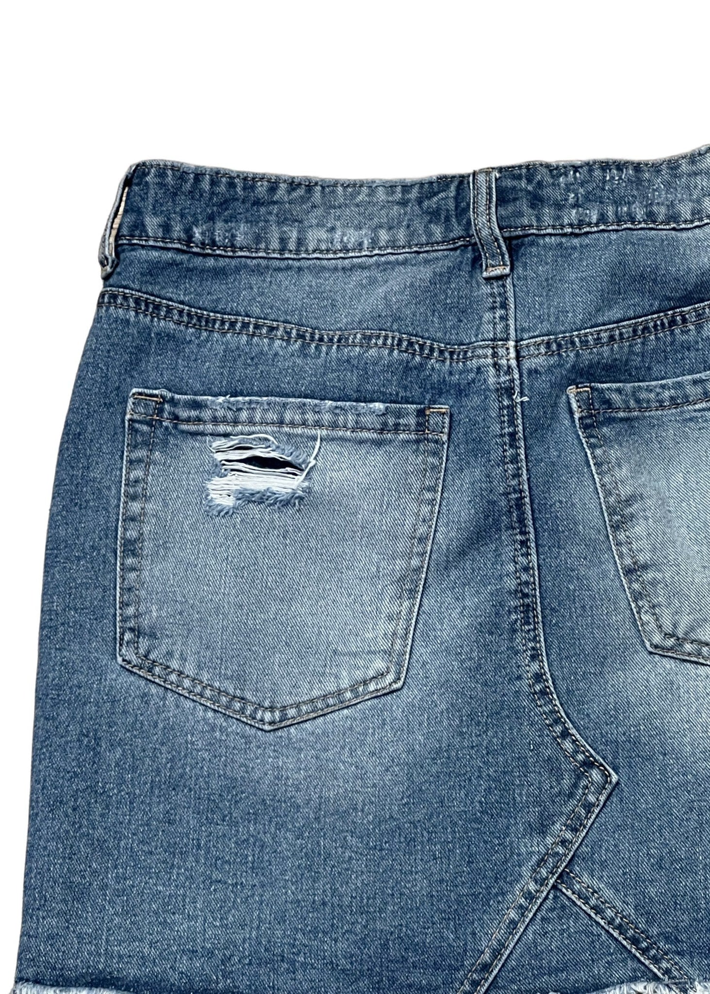 Maurices Distressed Denim Mini Skirt - Size 5/6
