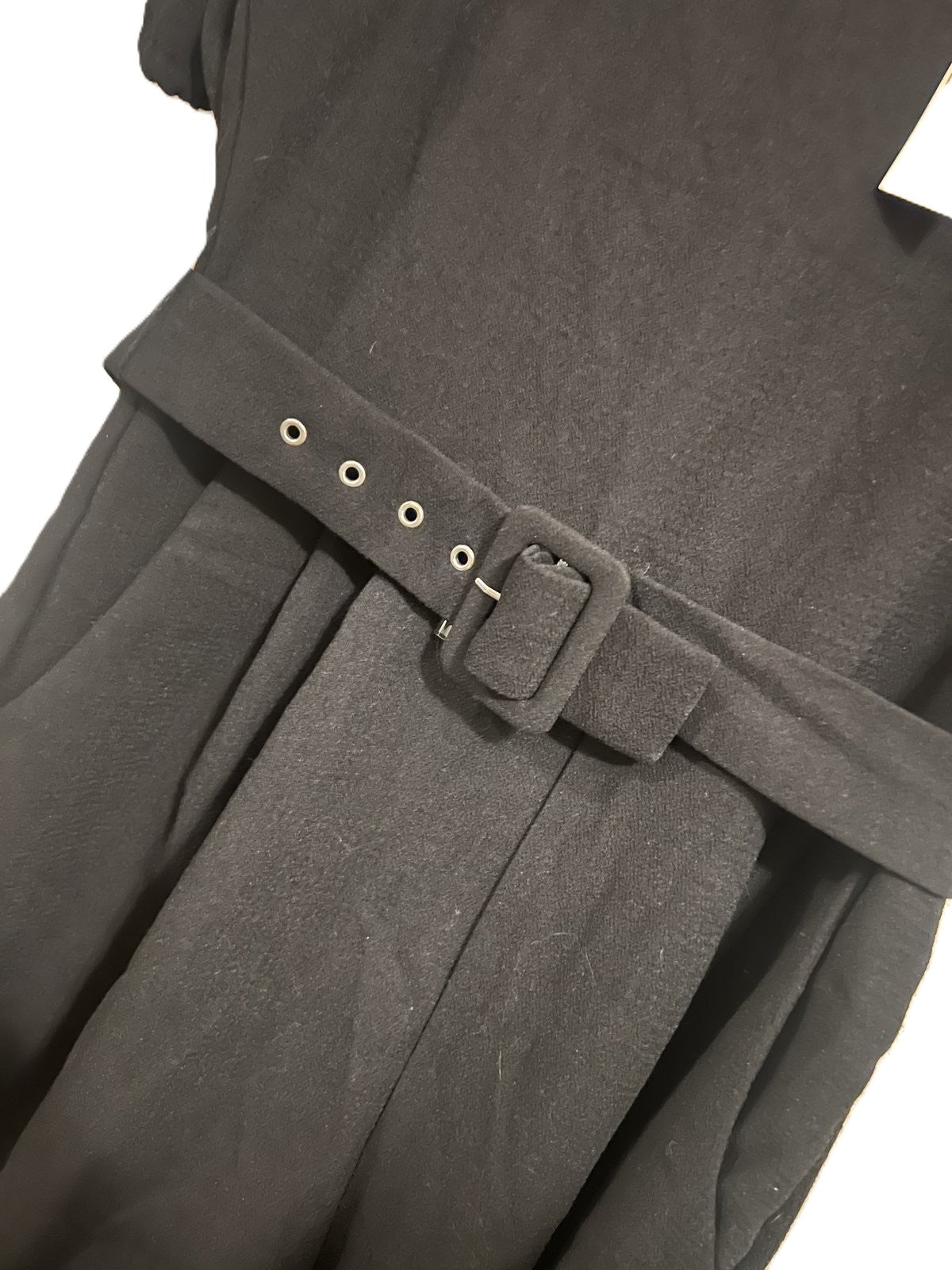 BCBGeneration Black Belted Romper with Puff Sleeves, Size 10, NWT