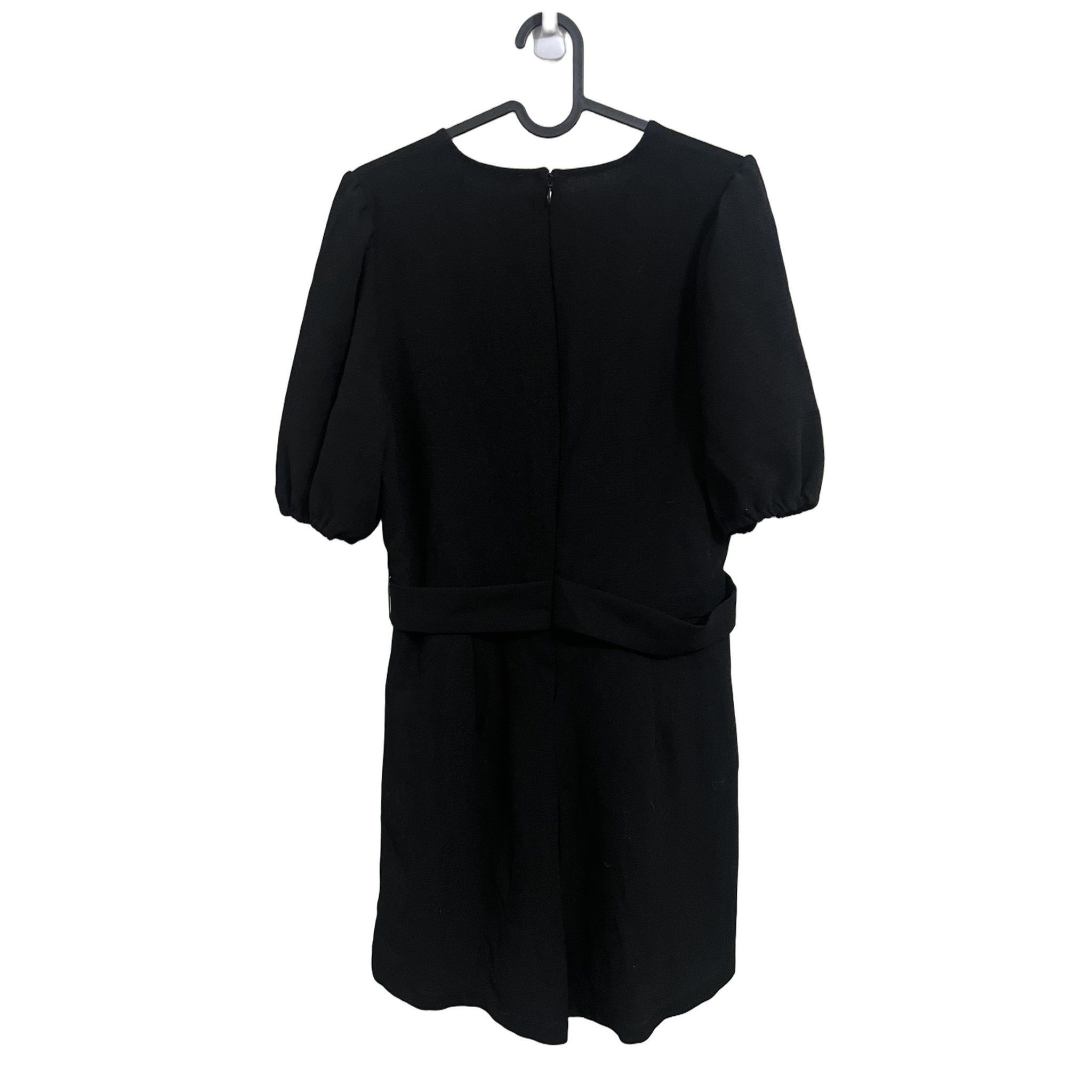 BCBGeneration Black Belted Romper with Puff Sleeves, Size 10, NWT
