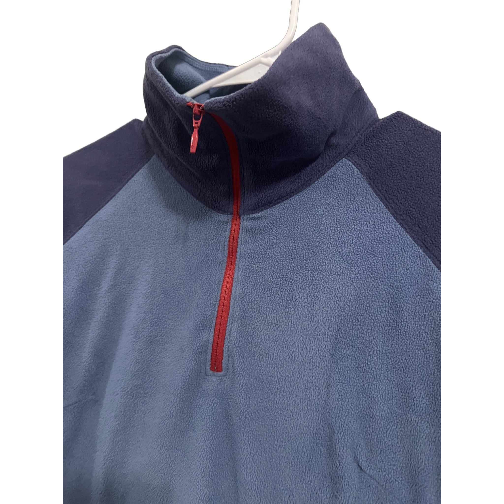Columbia 1/4 Zip Fleece Pullover - Navy & Blue Colorblock, Size M