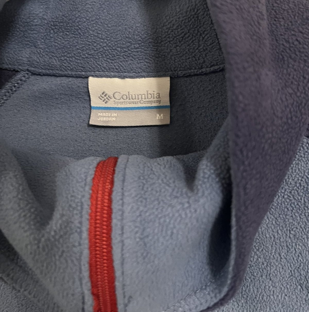 Columbia 1/4 Zip Fleece Pullover - Navy & Blue Colorblock, Size M