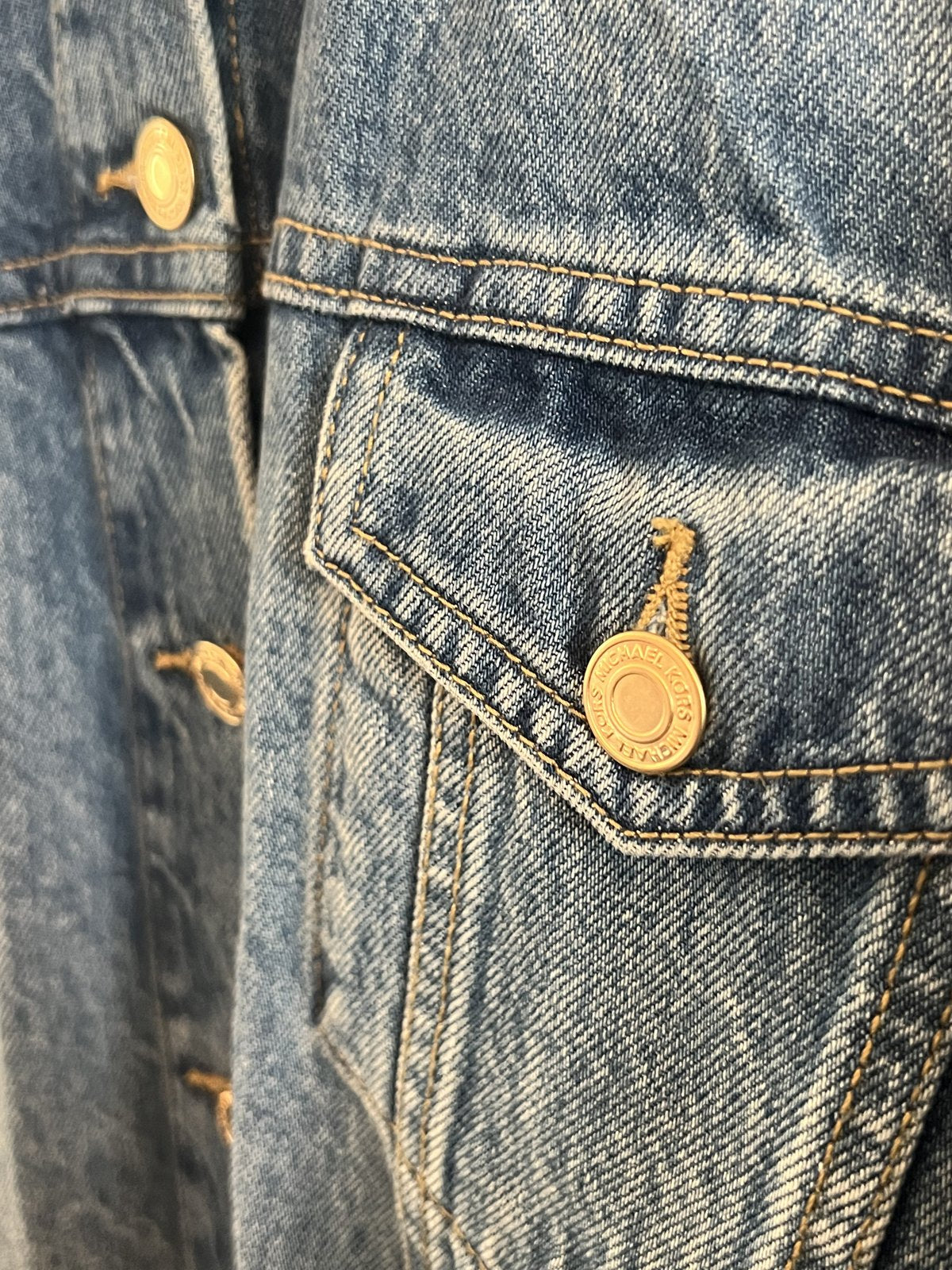 Michael Kors Blue Denim Trucker Jacket - Women's Size M