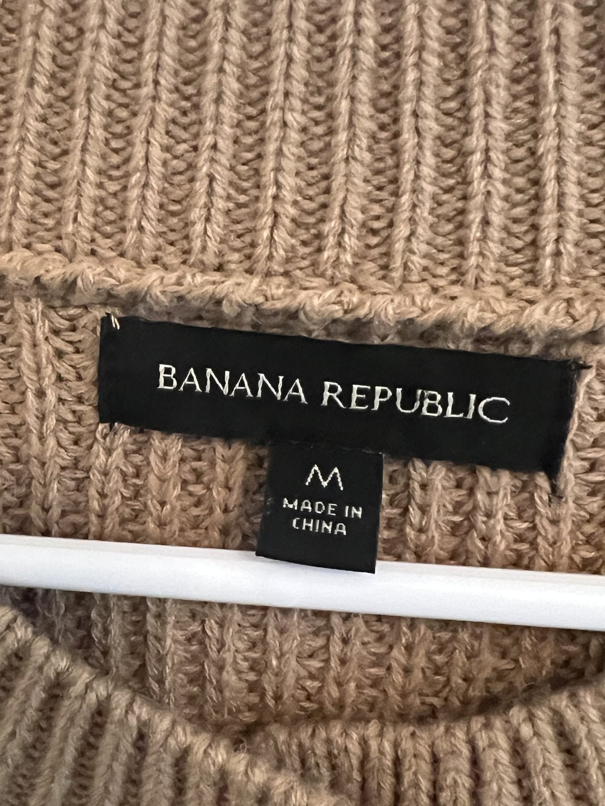 Banana Republic Women's Camel Ribbed Knit Cardigan Sweater Size M