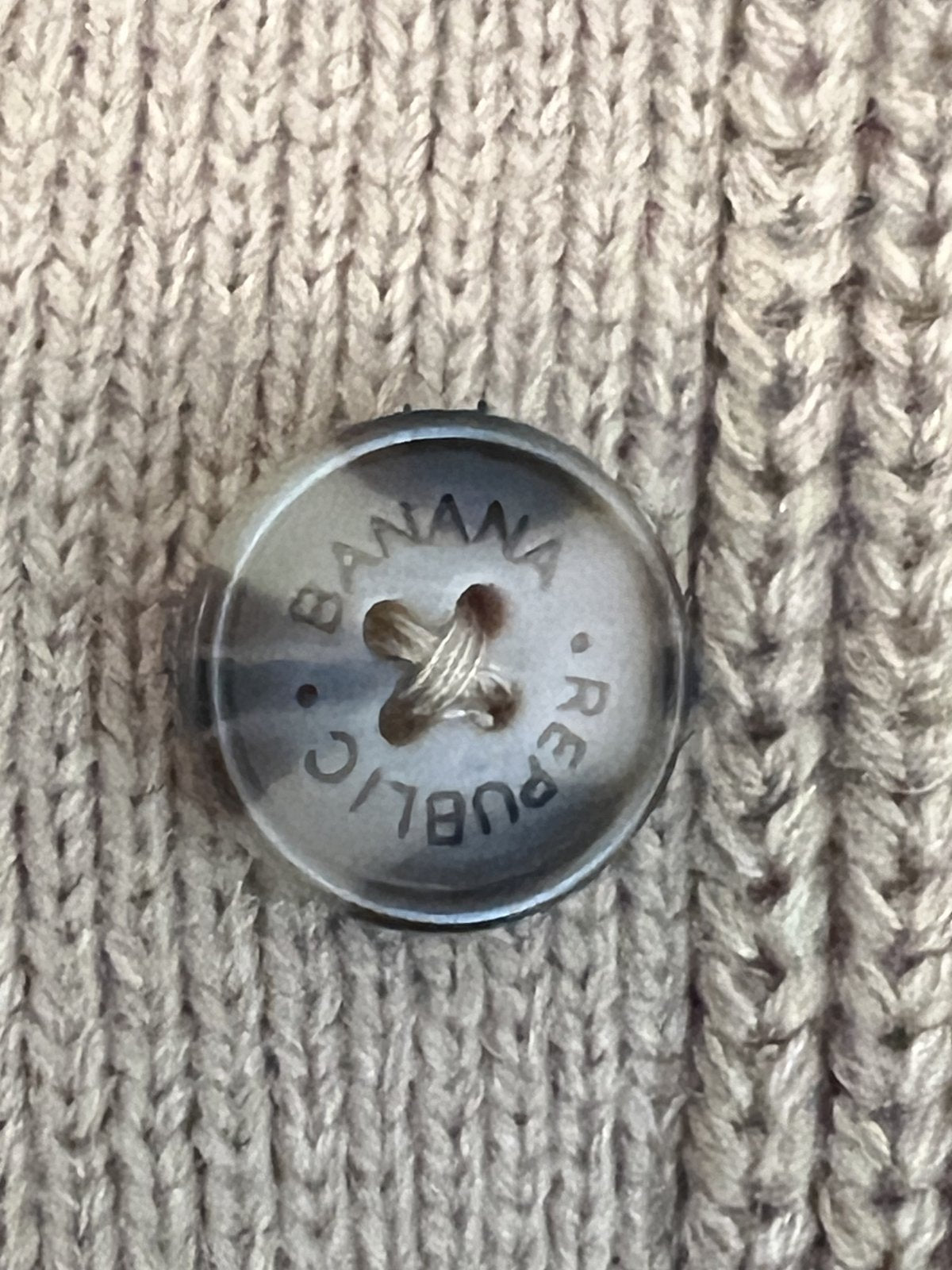 Banana Republic Women's Camel Ribbed Knit Cardigan Sweater Size M