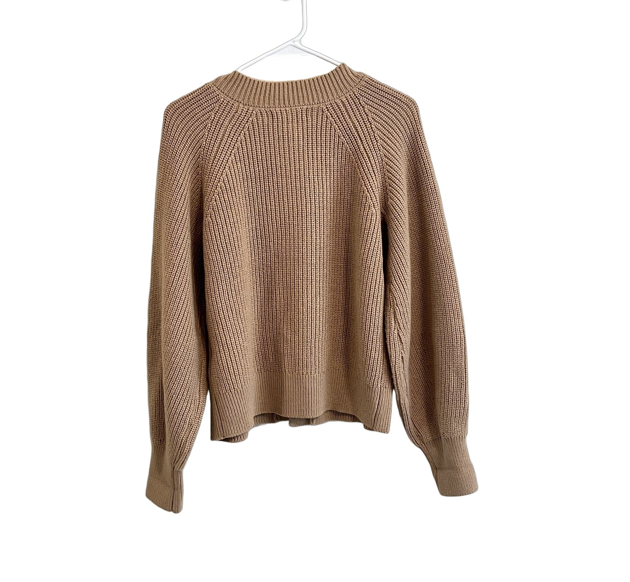 Banana Republic Women's Camel Ribbed Knit Cardigan Sweater Size M