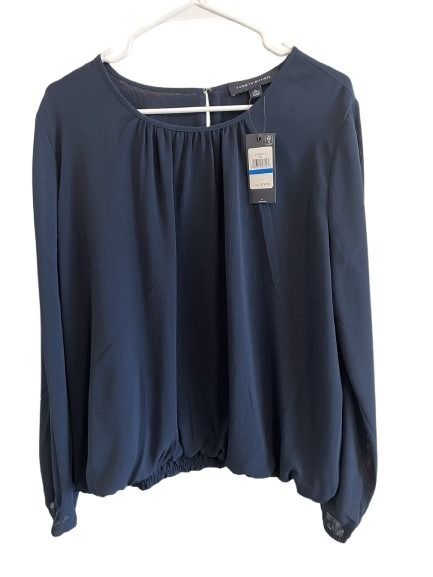 Tommy Hilfiger Women's Navy Blue Blouse Size XL NWT