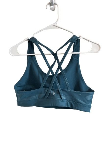 Old Navy Active Teal Camo Strappy Back Sports Bra
