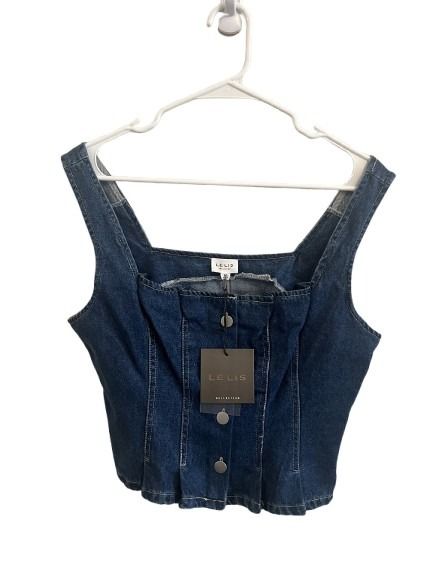 Le Lis Collection Denim Crop Top NWT Size M