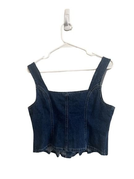 Le Lis Collection Denim Crop Top NWT Size M