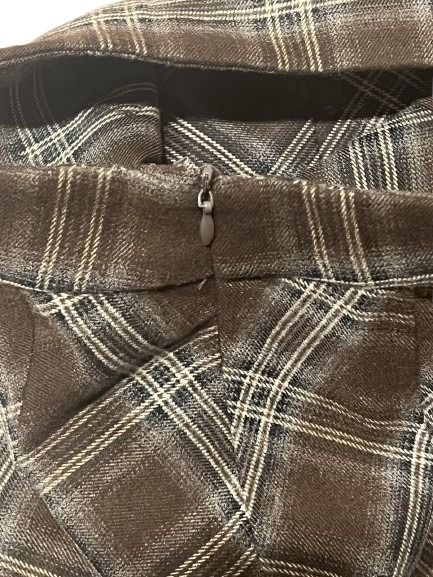 Le Lis Collection Brown Plaid Pleated Mini Skirt NWT Size L