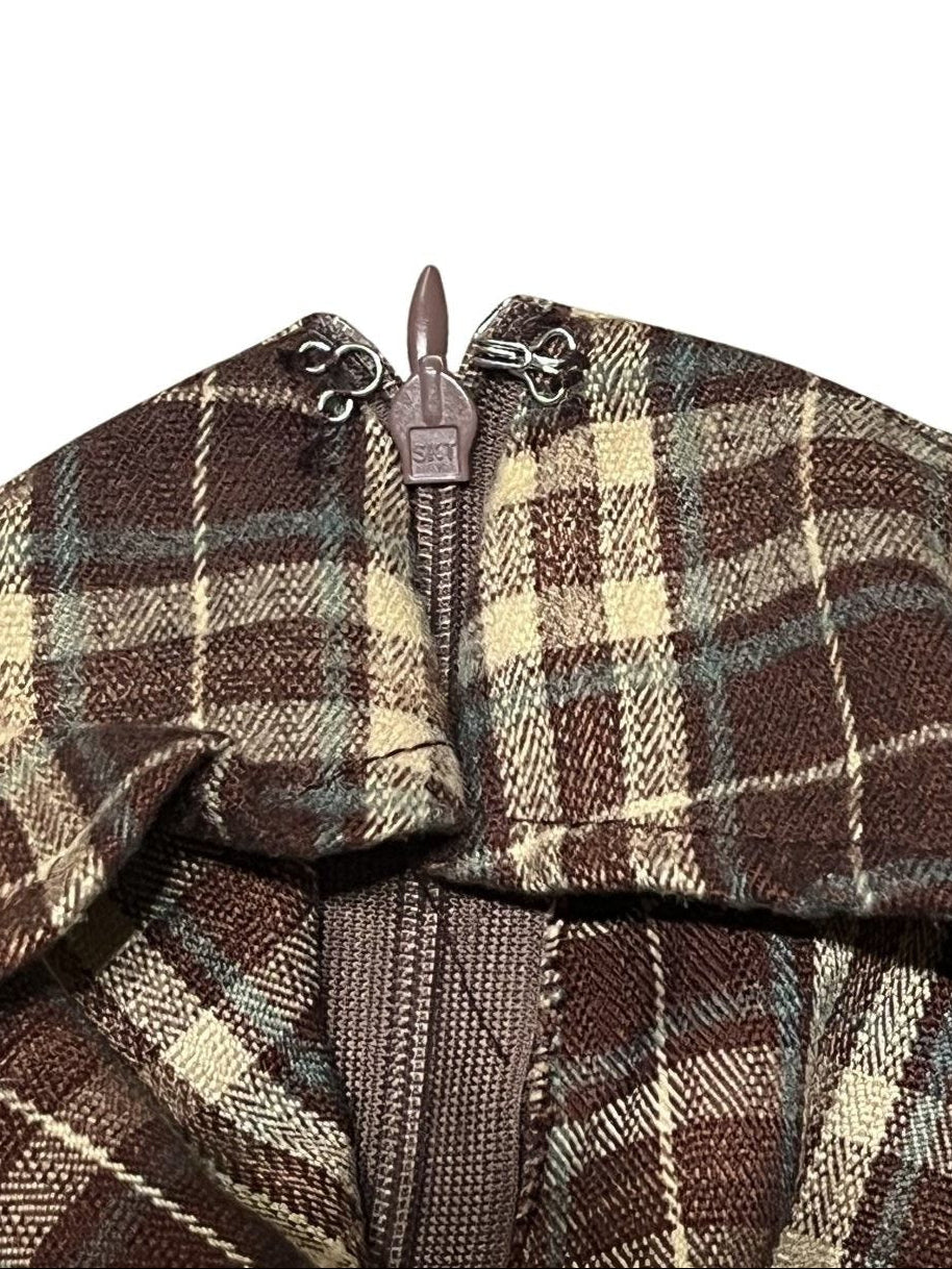 Sadie & Sage Enigma Mini Skort Burgundy Plaid NWT