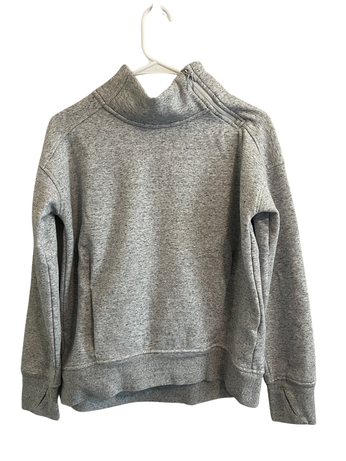 All in Motion Heather Gray Mock Neck Zip Pullover Sweatshirt XXL