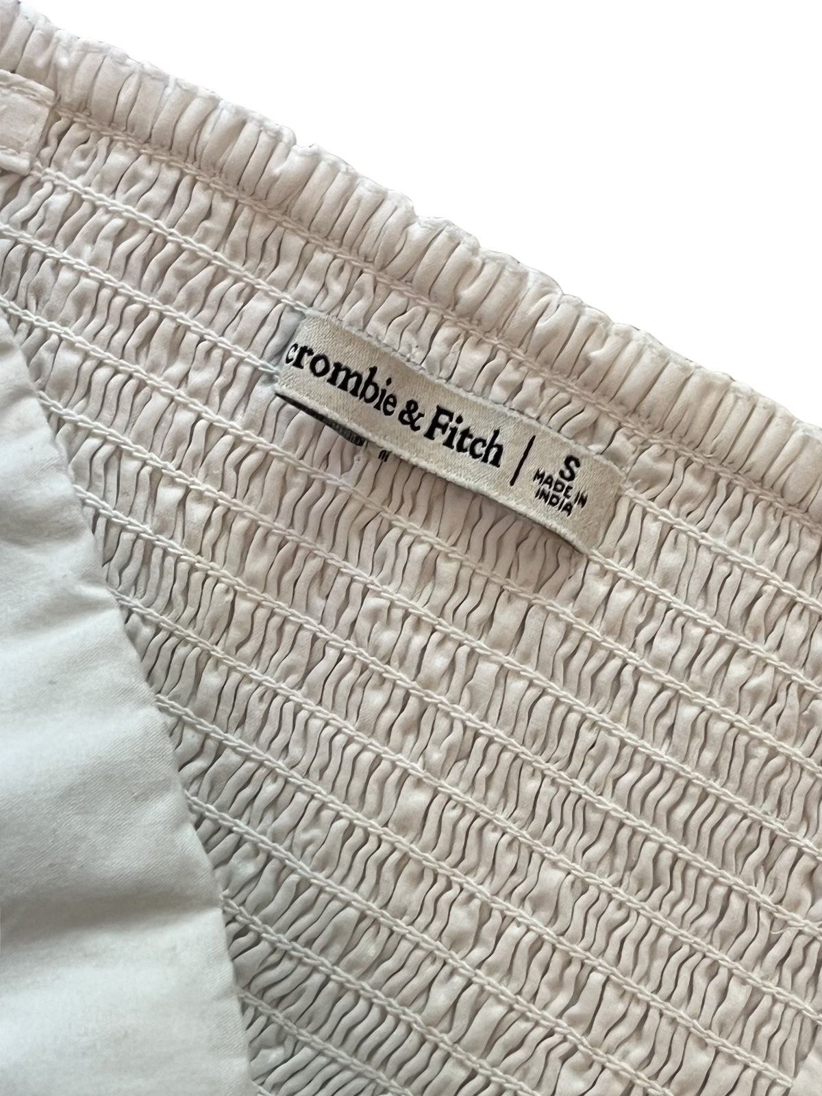 Abercrombie & Fitch White Strapless Bandeau Top - Size S