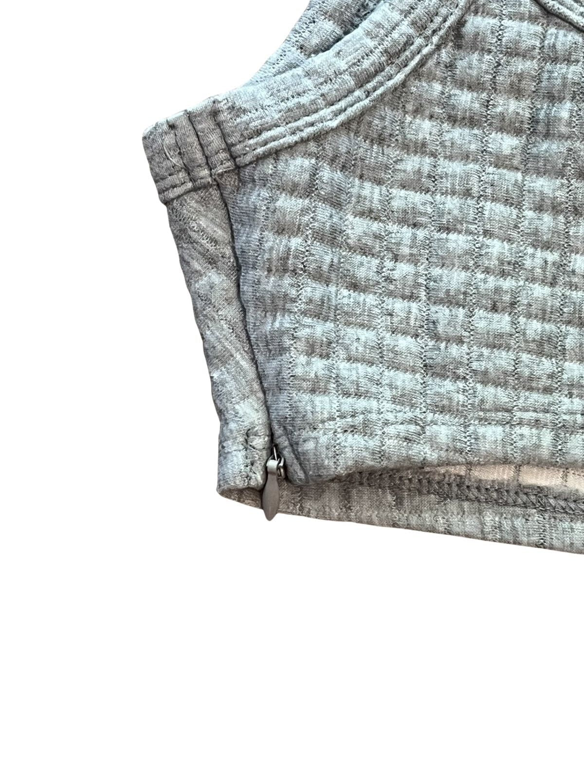 Princess Polly Gray Waffle Knit Crop Top Size US 2 / AU 6