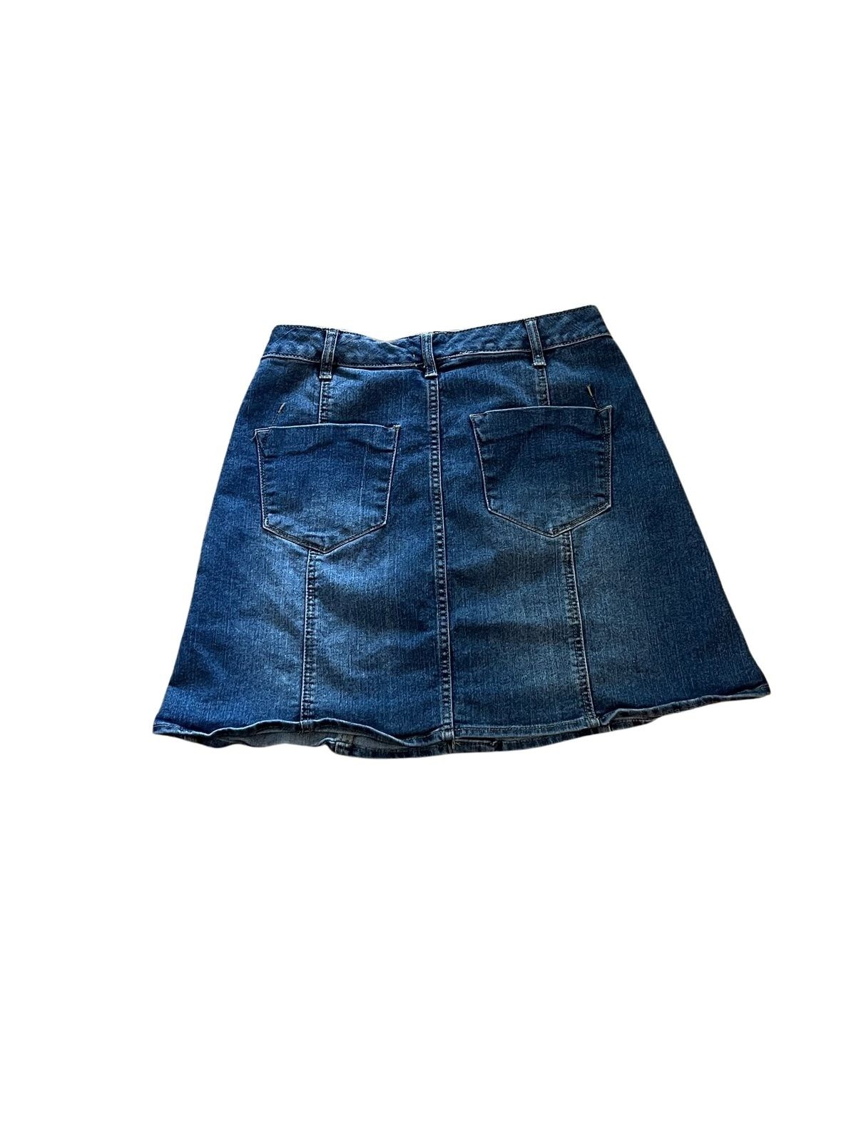 Mossimo Supply Co. Button-Front Denim A-Line Skirt Size 6