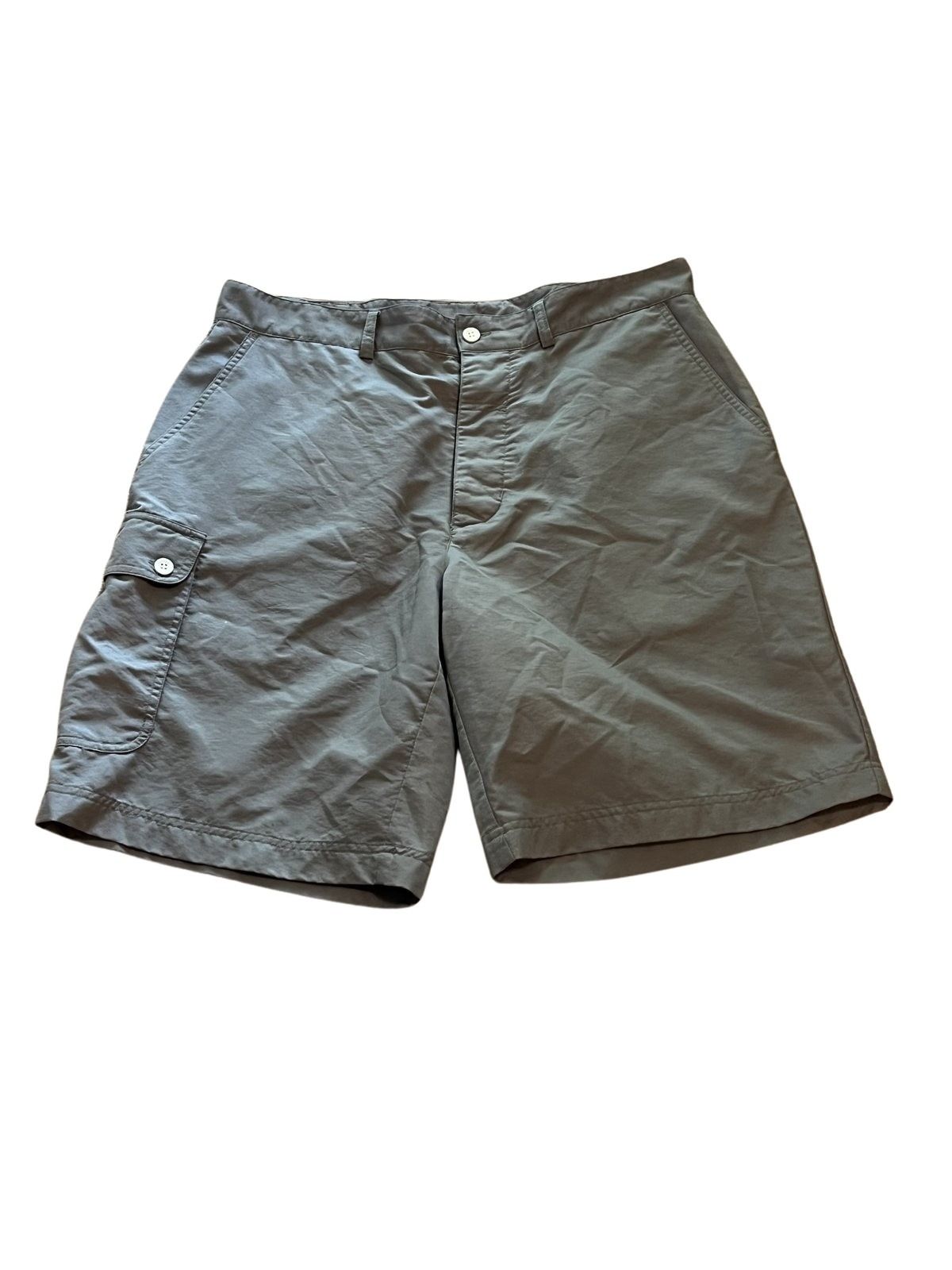 Nike Men's Cargo Shorts Olive Gray Size 34 Nylon