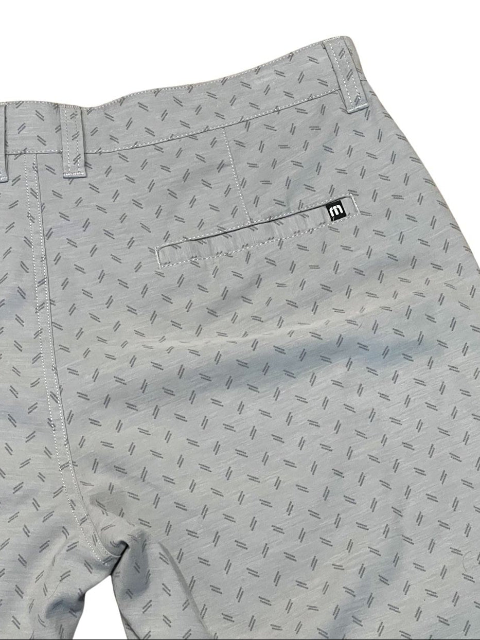 Travis Mathew Men's Size 36 Grey Dash Print Golf Shorts