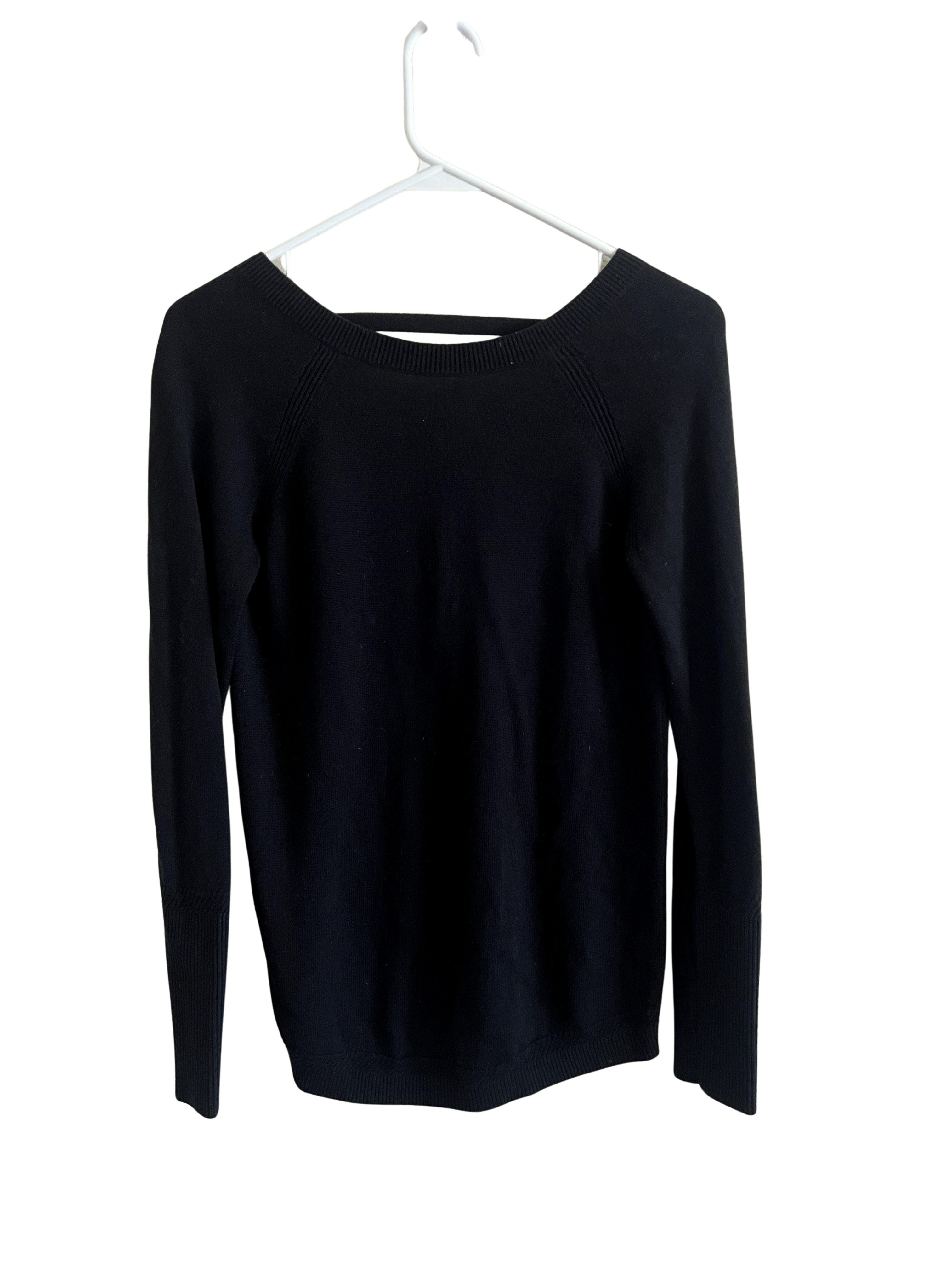 Lululemon Women's Black V-Neck Sweater, Size 4