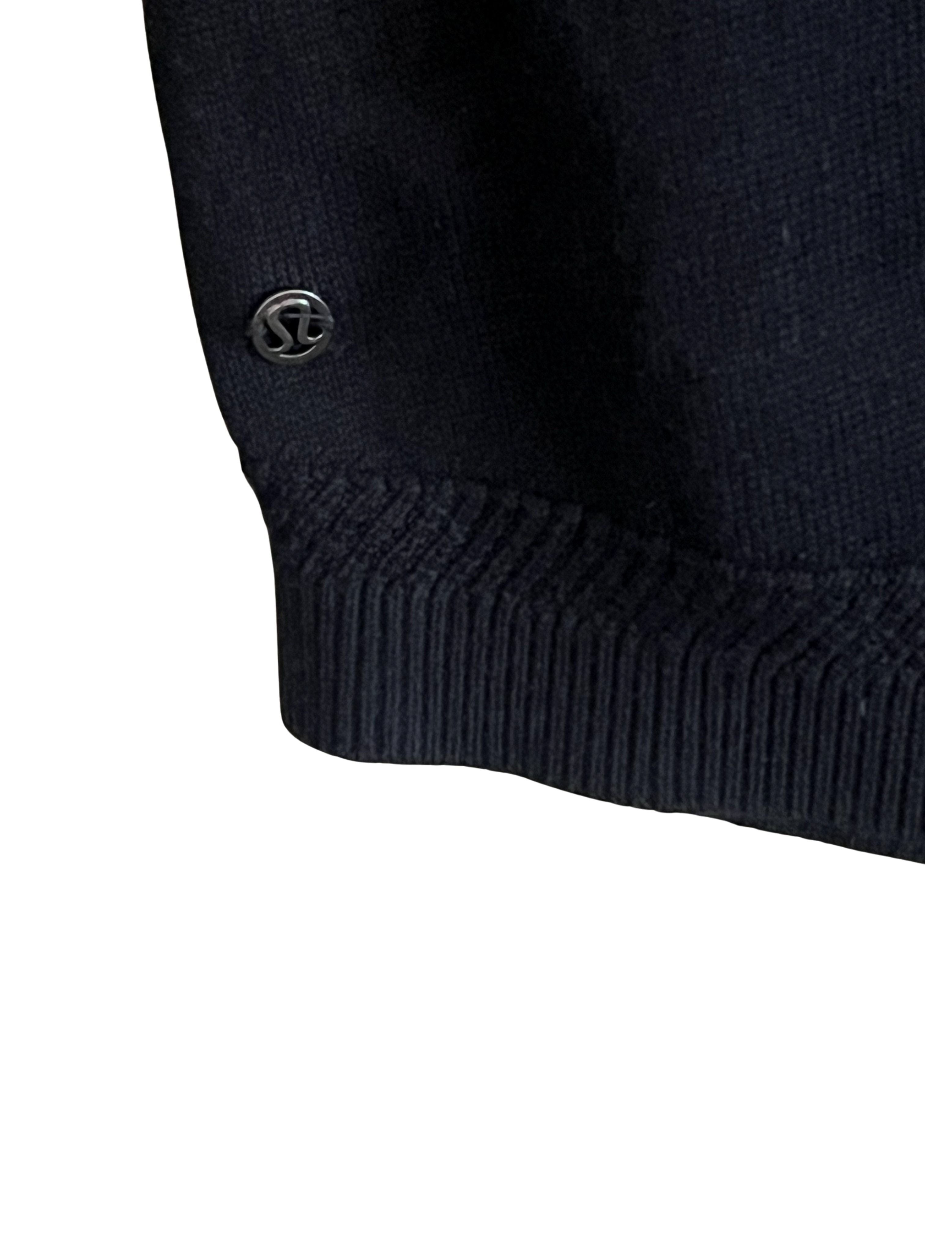 Lululemon Women's Black V-Neck Sweater, Size 4