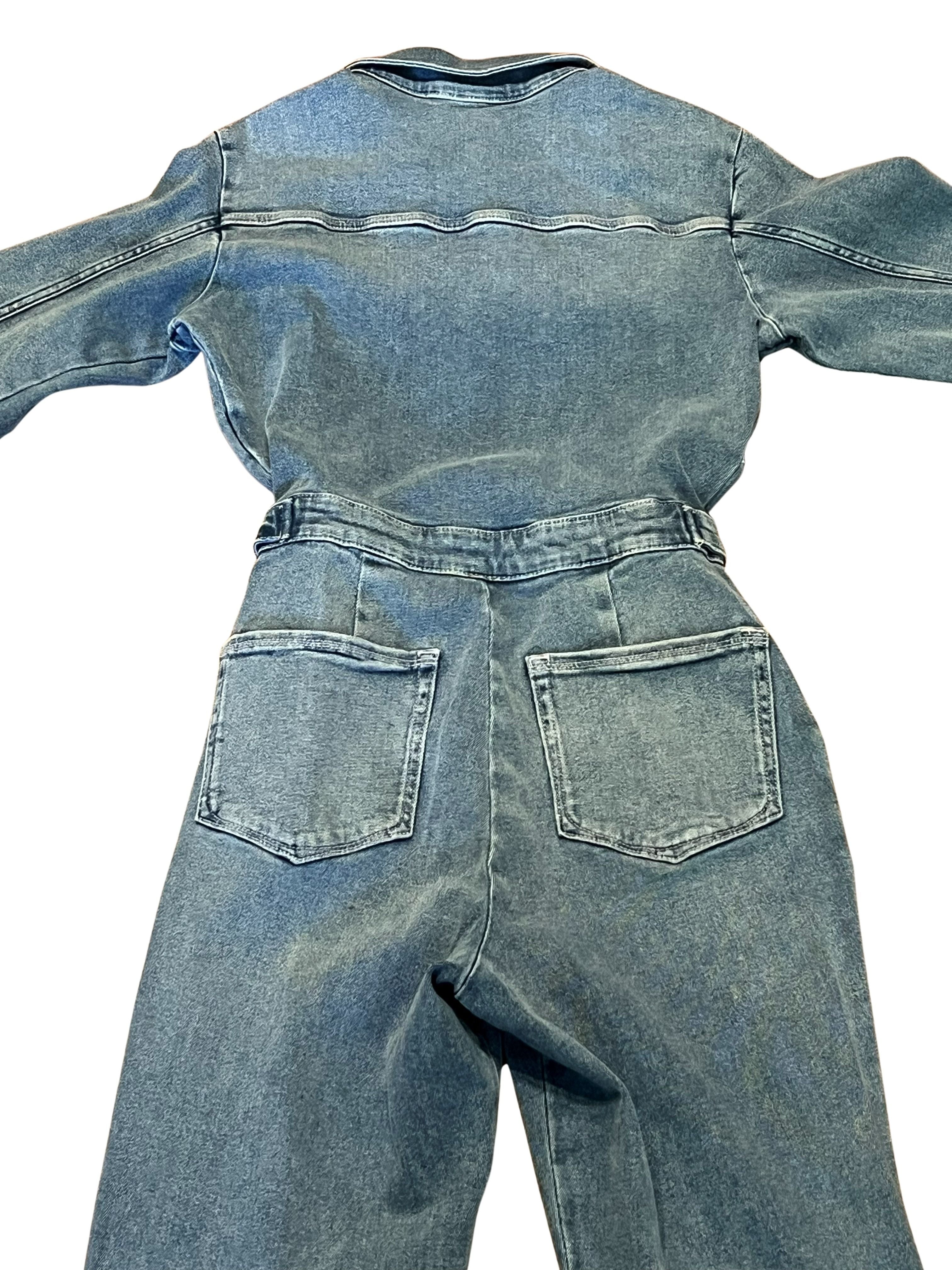 Good American Denim Jumpsuit Women's Size 2 Light Wash Utility Style