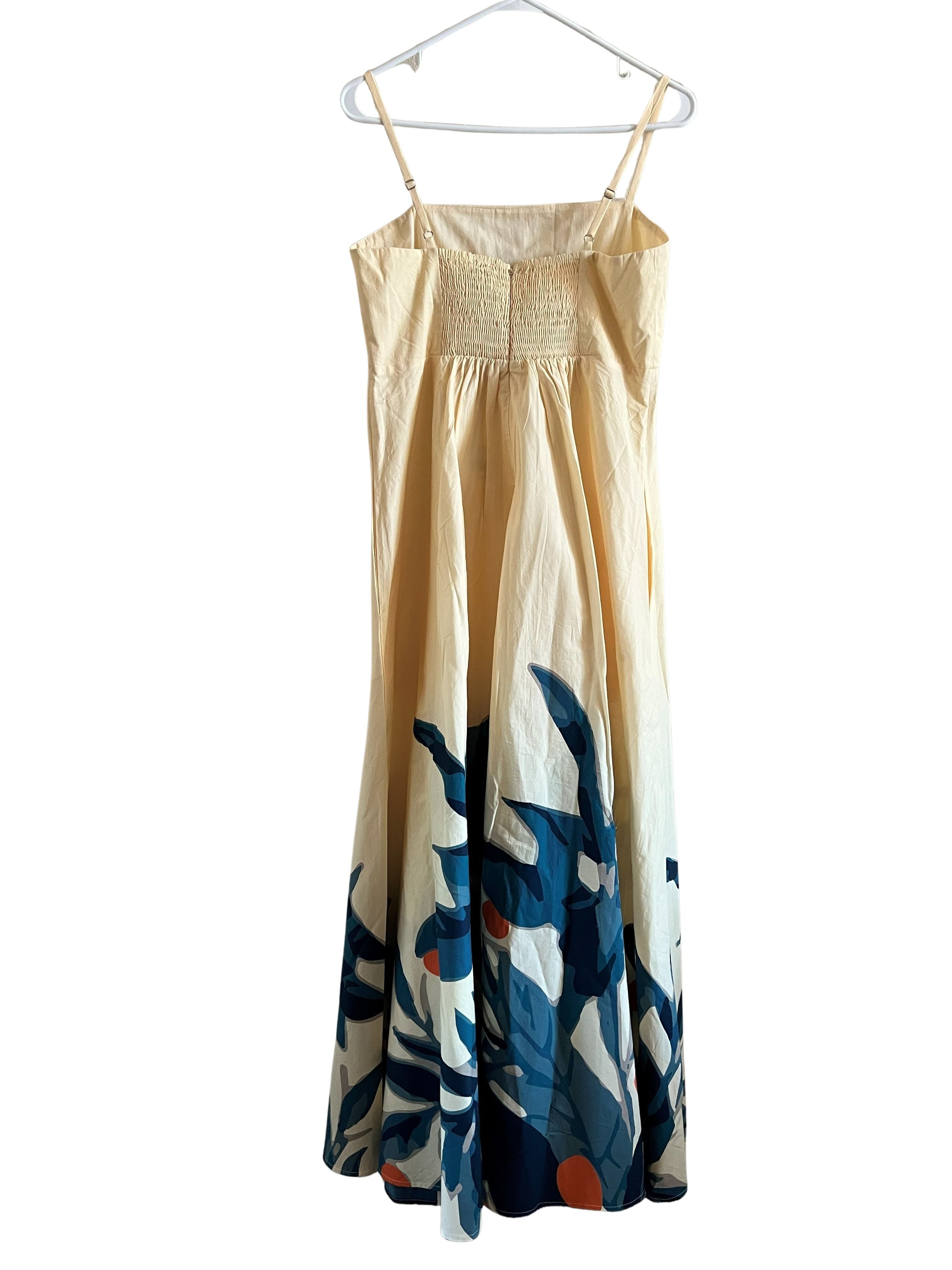 Diarrablu Cream Floral Print Midi Sundress - Size M