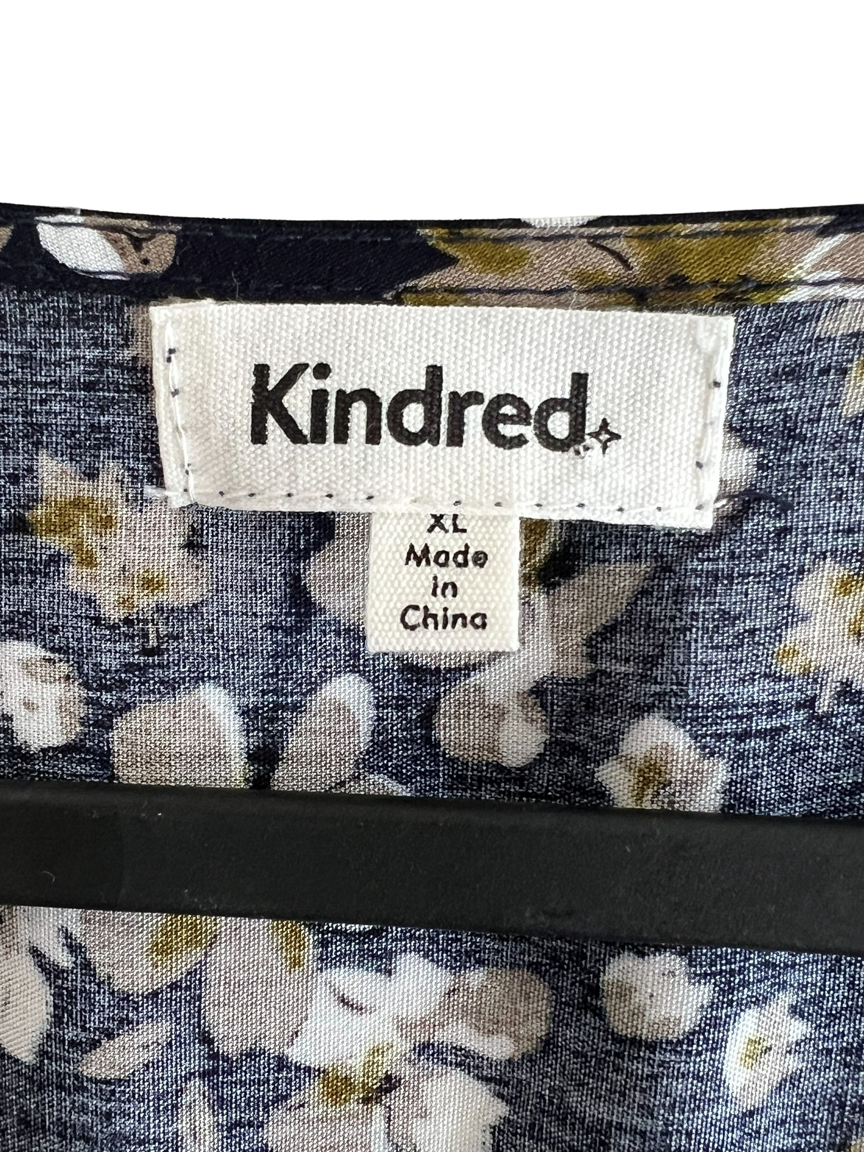 Kindred Navy Floral Midi Dress NWT Size XL