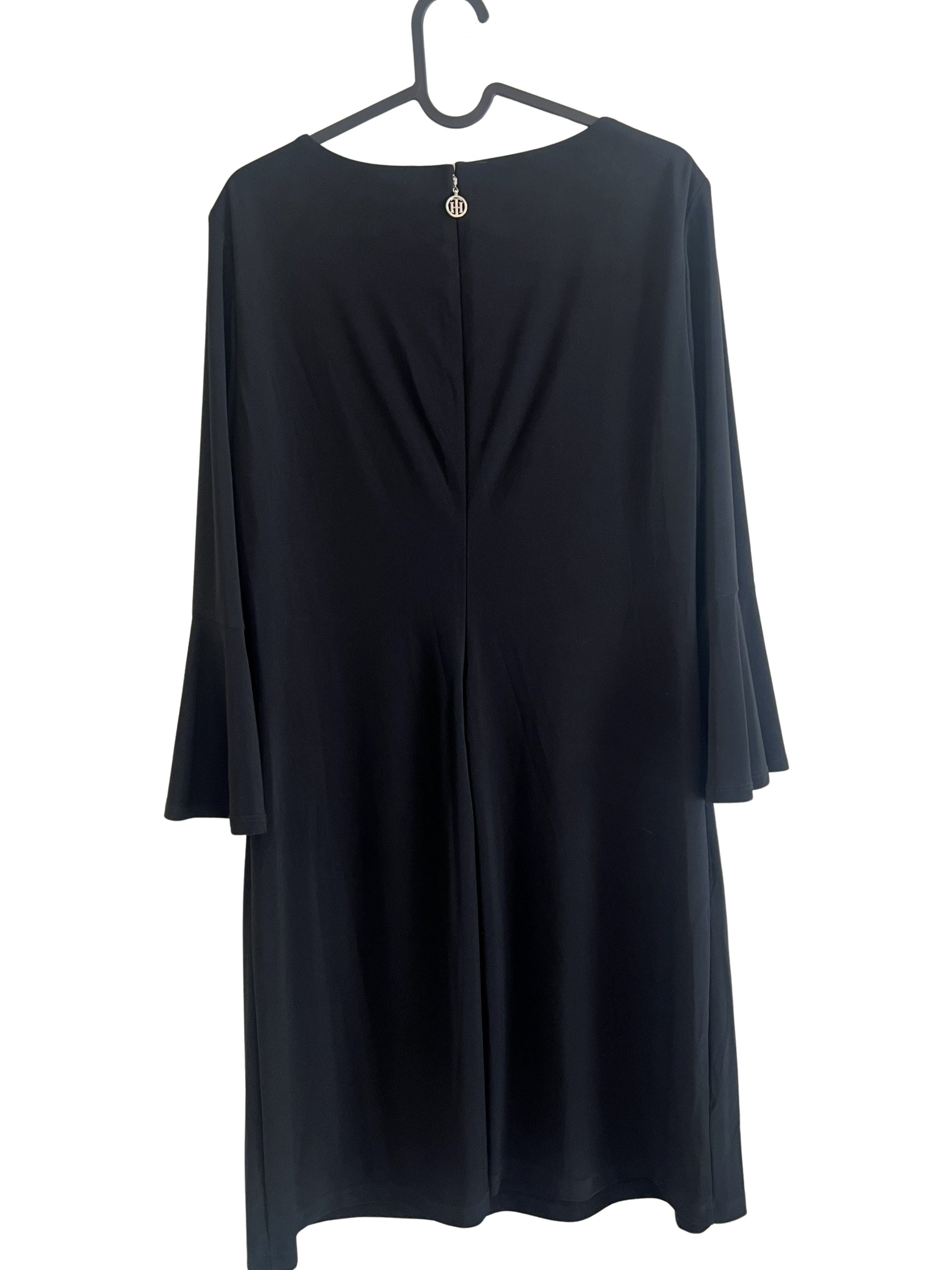 Tommy Hilfiger Black Bell Sleeve Shift Dress Size 12