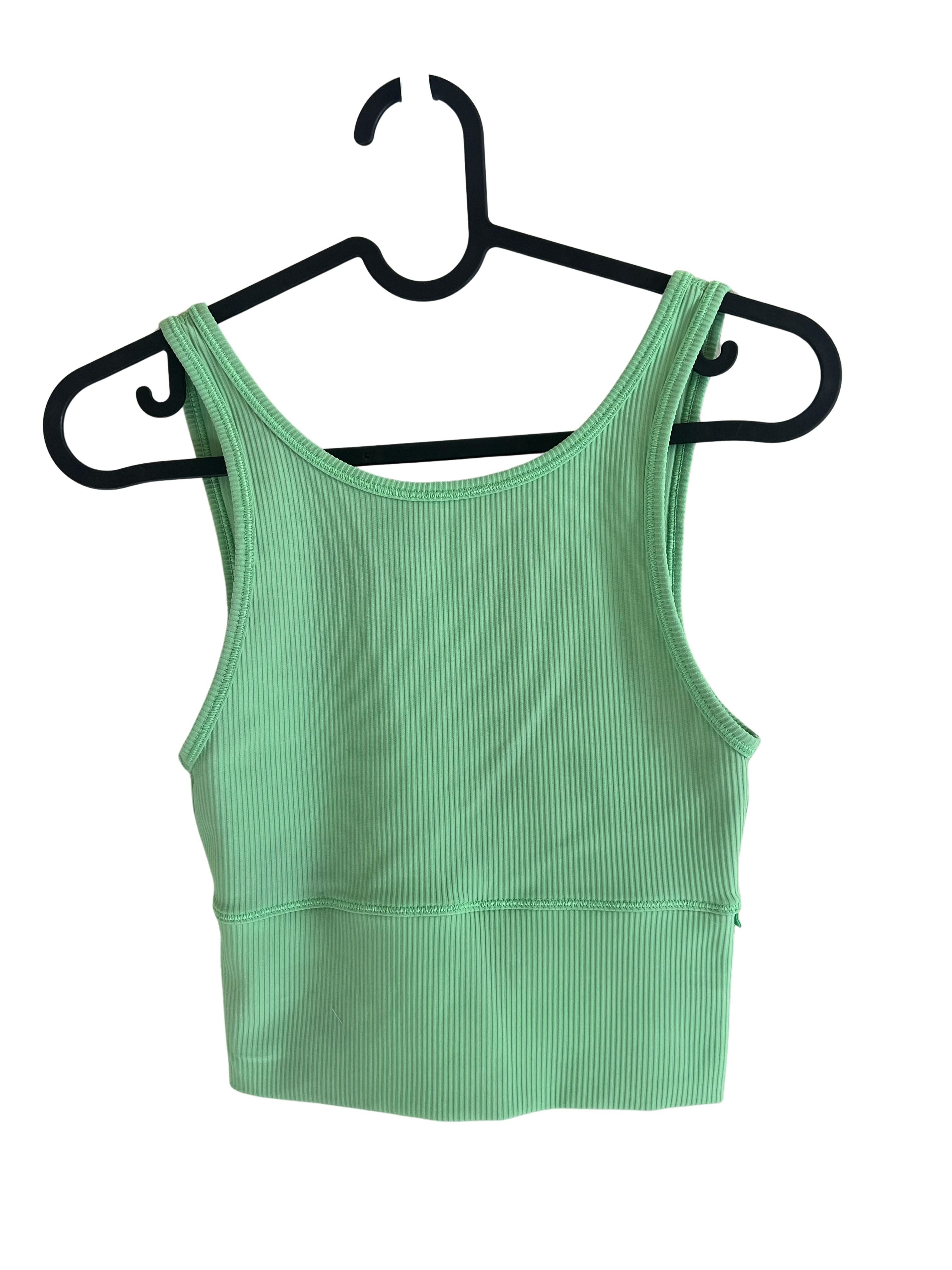 Lululemon Ribbed Cropped Tank Top - Mint Green