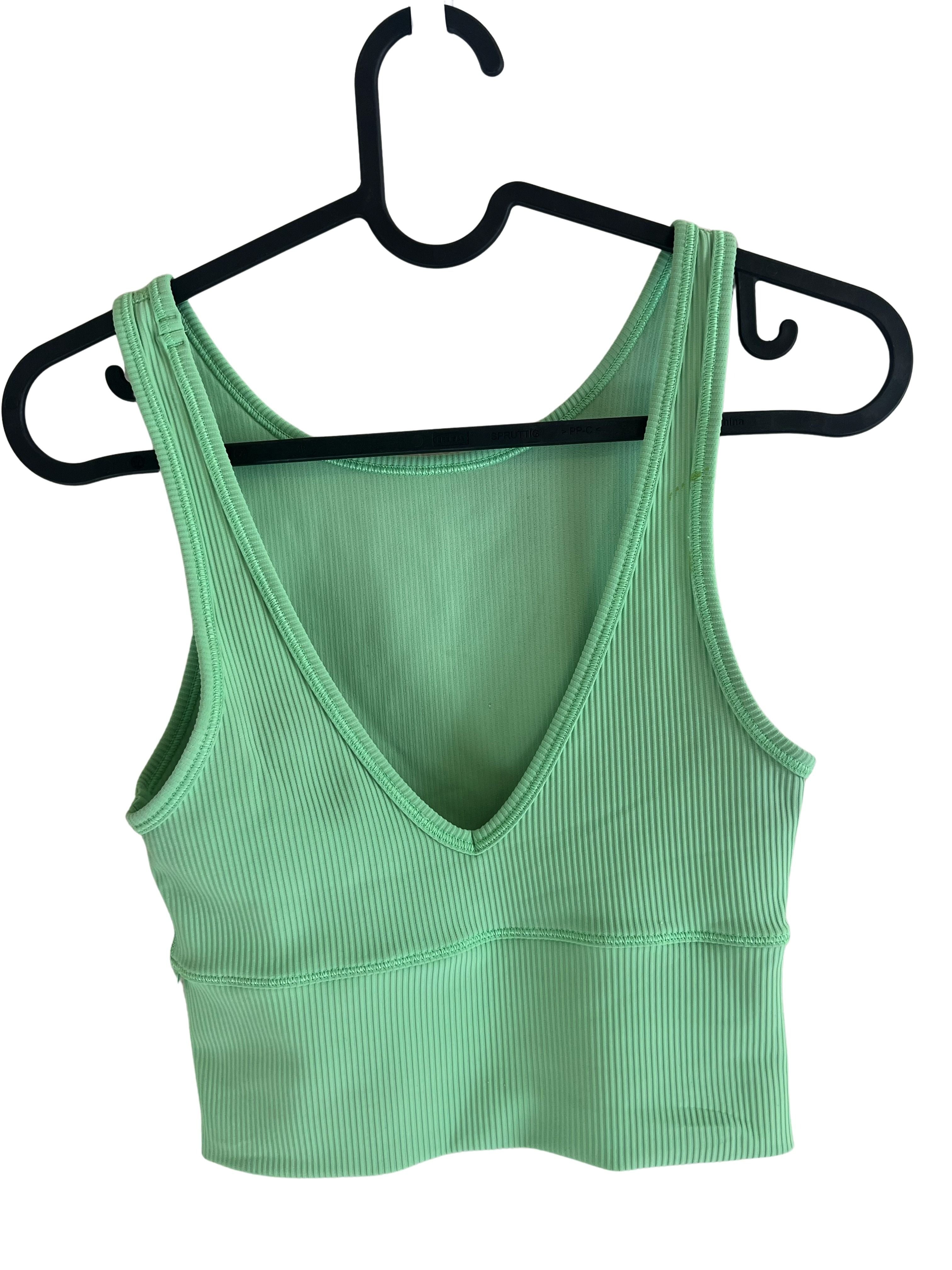 Lululemon Ribbed Cropped Tank Top - Mint Green
