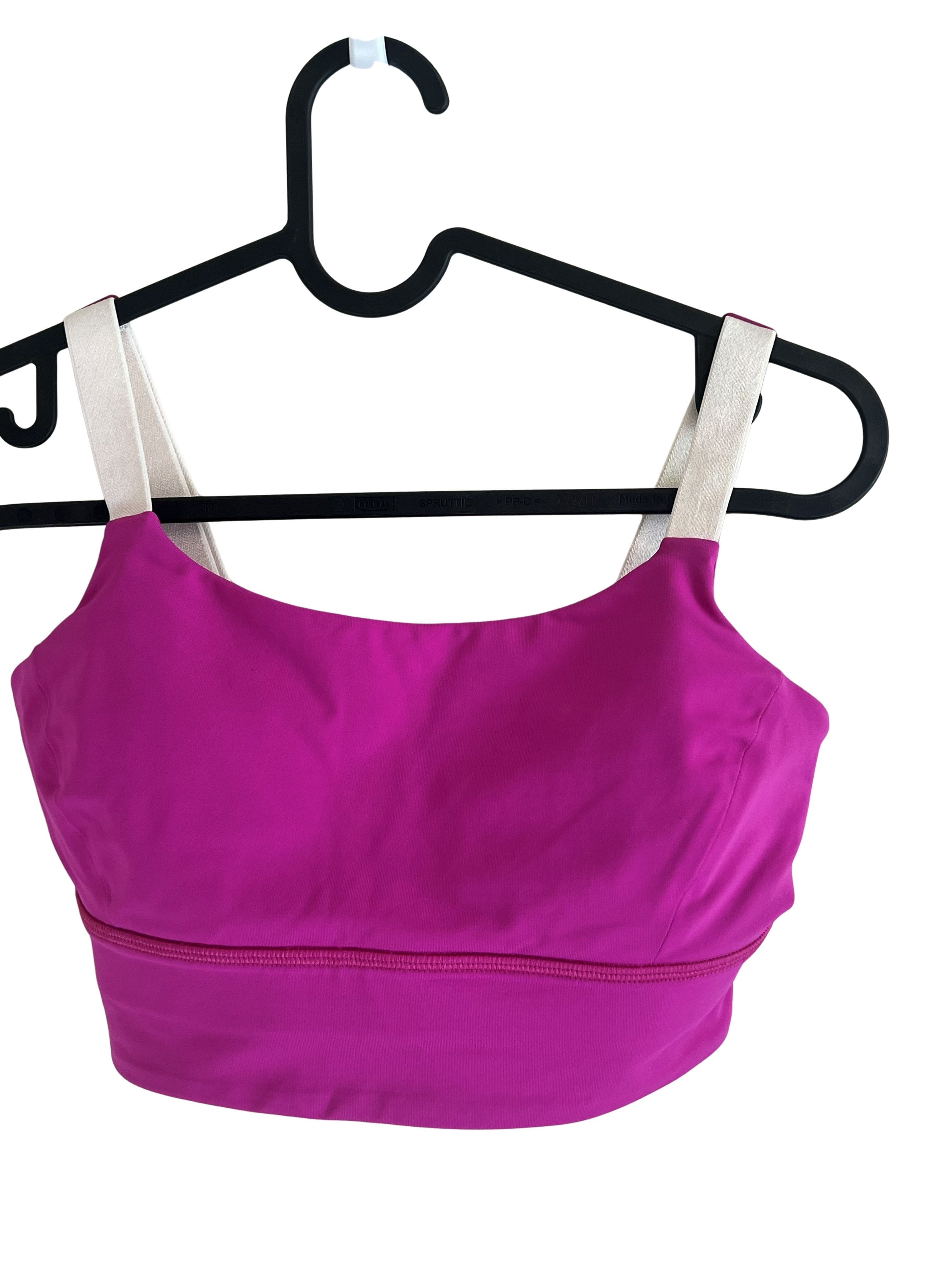 Lululemon Women's Sports Bra - Magenta Pink Adjustable Straps