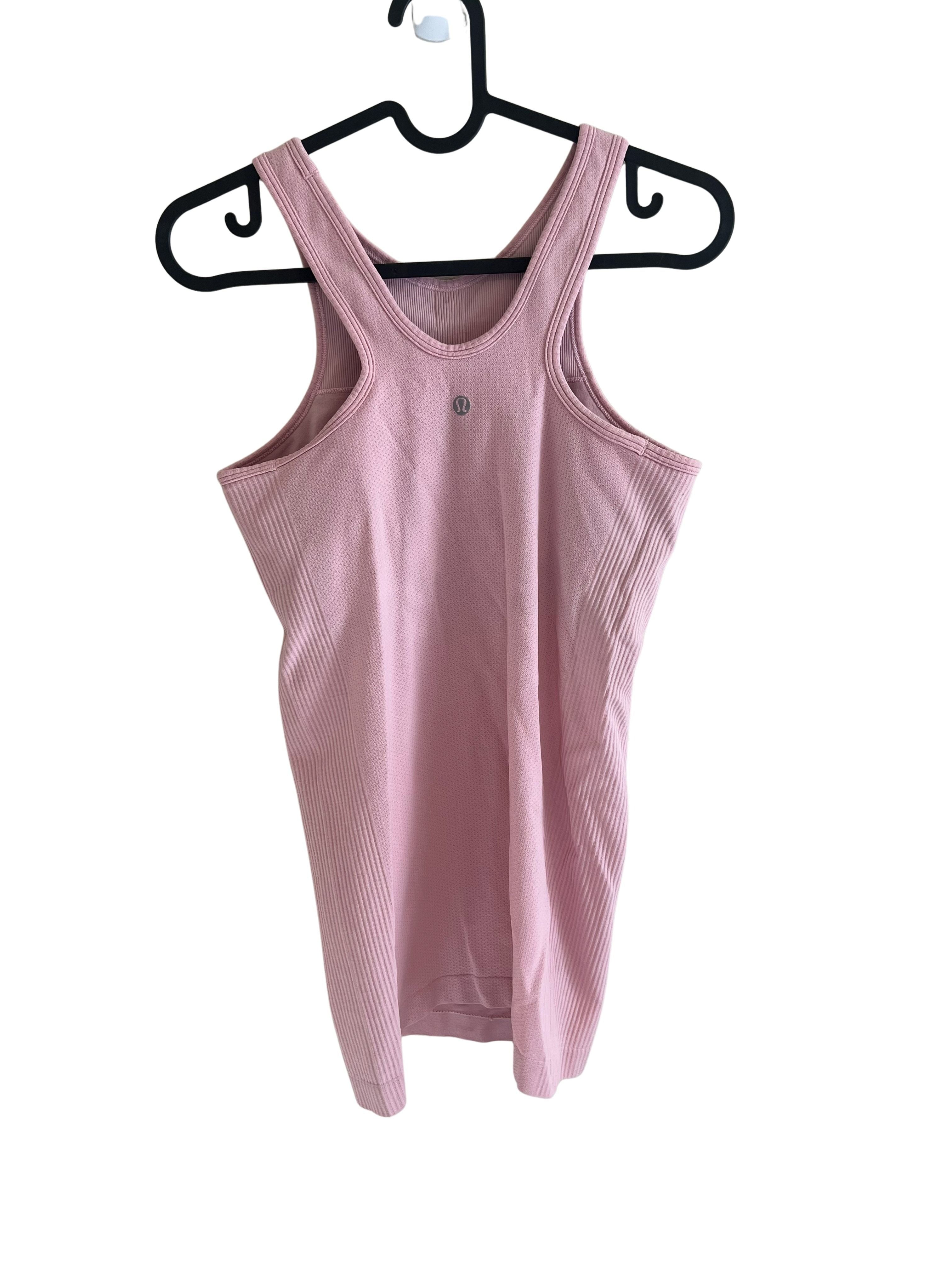 Lululemon Pink Ribbed Racerback Athletic Tank Top