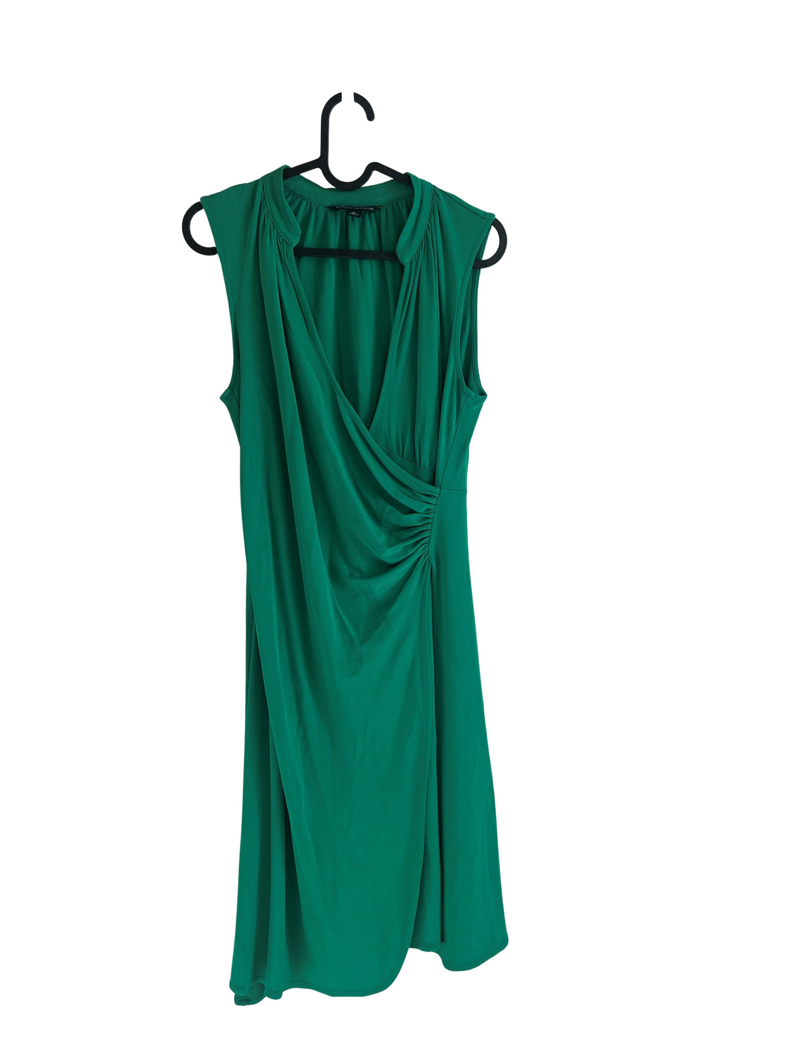 Banana Republic Green Sleeveless Wrap Dress - Size M