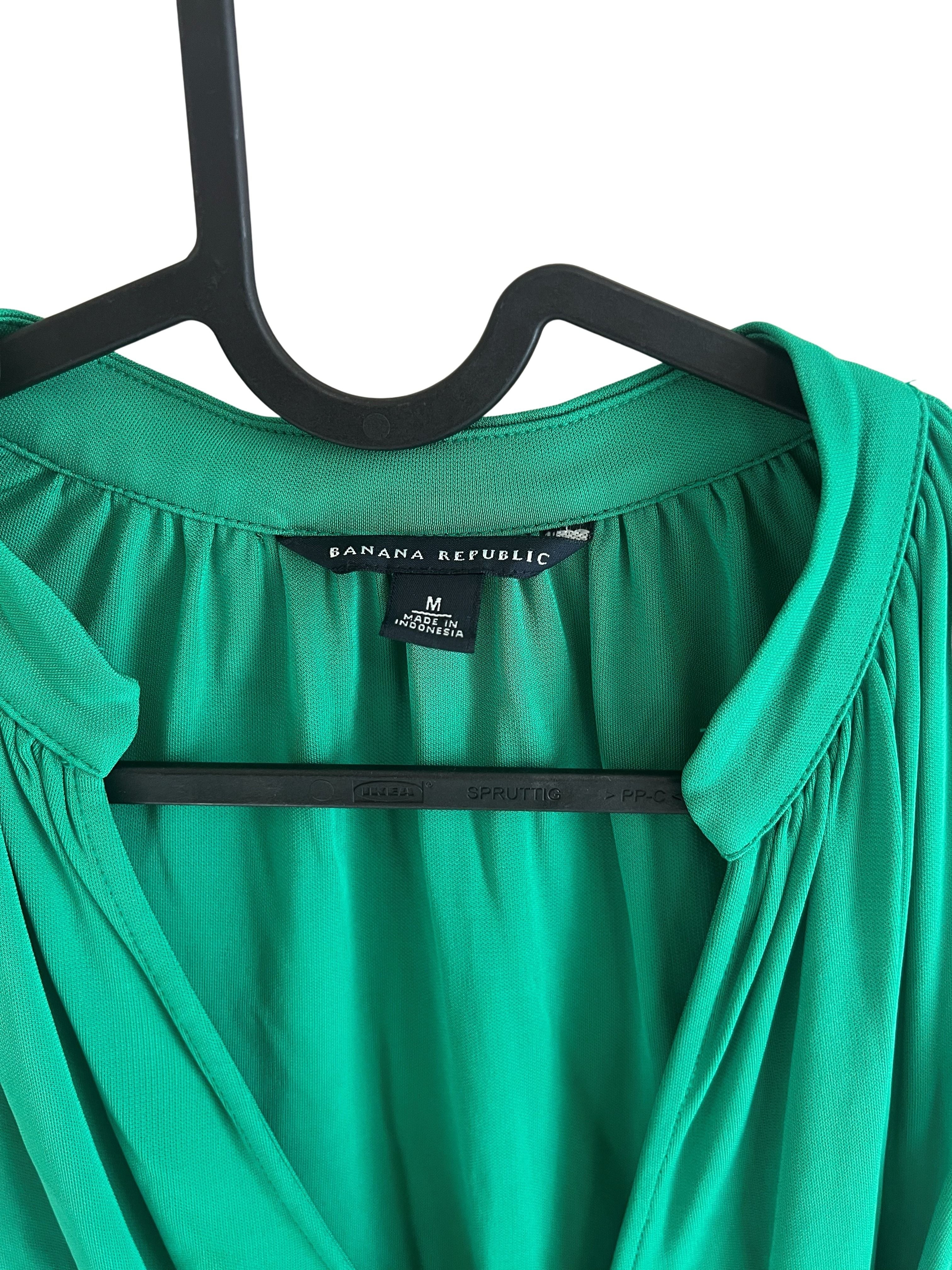 Banana Republic Green Sleeveless Wrap Dress - Size M