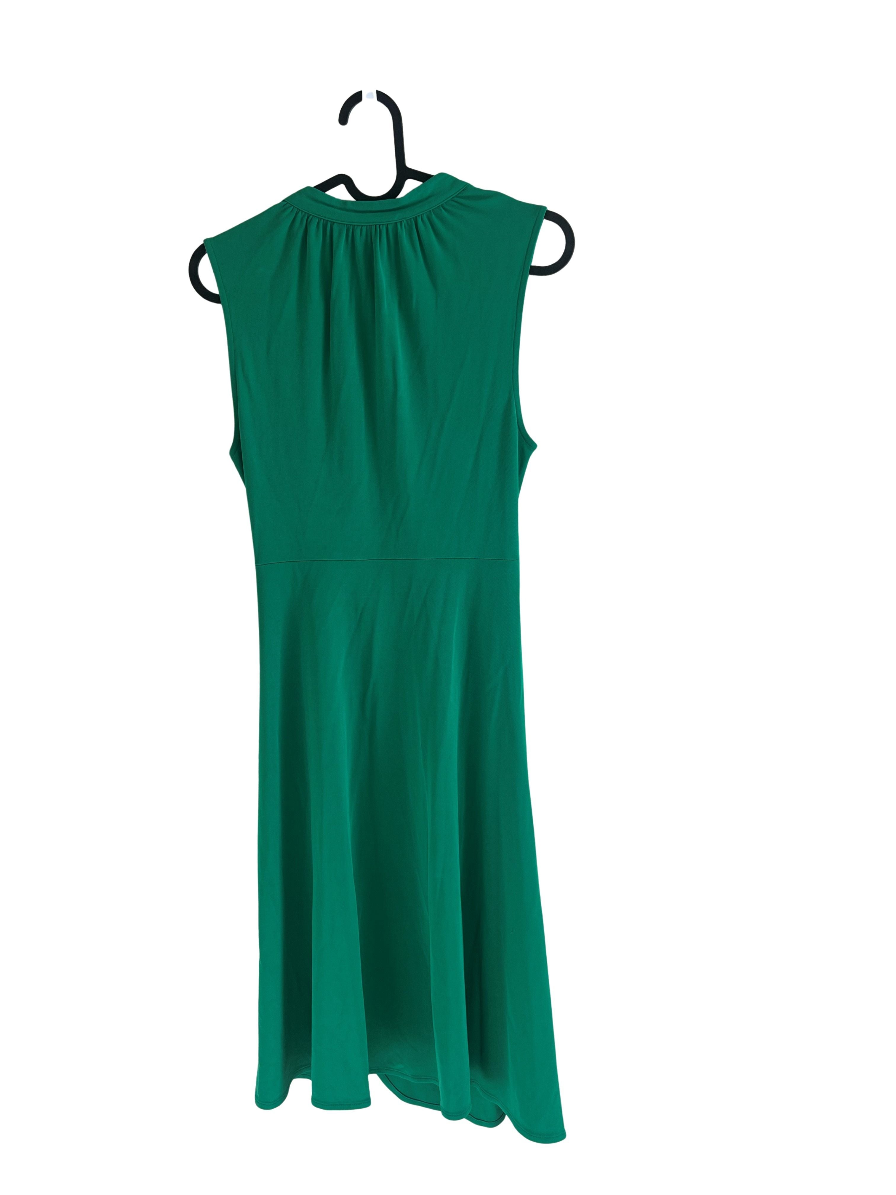Banana Republic Green Sleeveless Wrap Dress - Size M