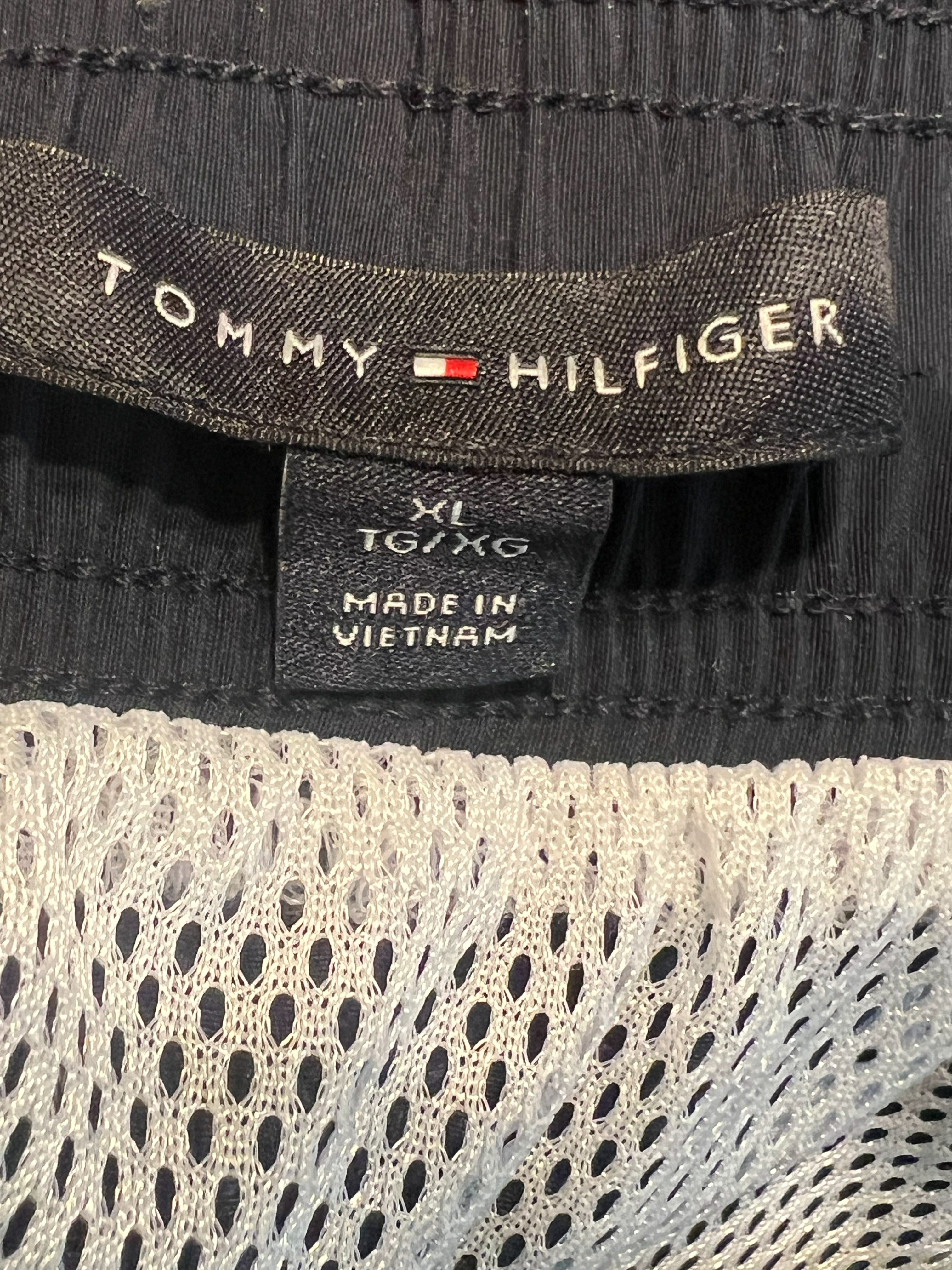 Tommy Hilfiger Men's Swim Trunks Navy Flag Logo Board Shorts, Size XL