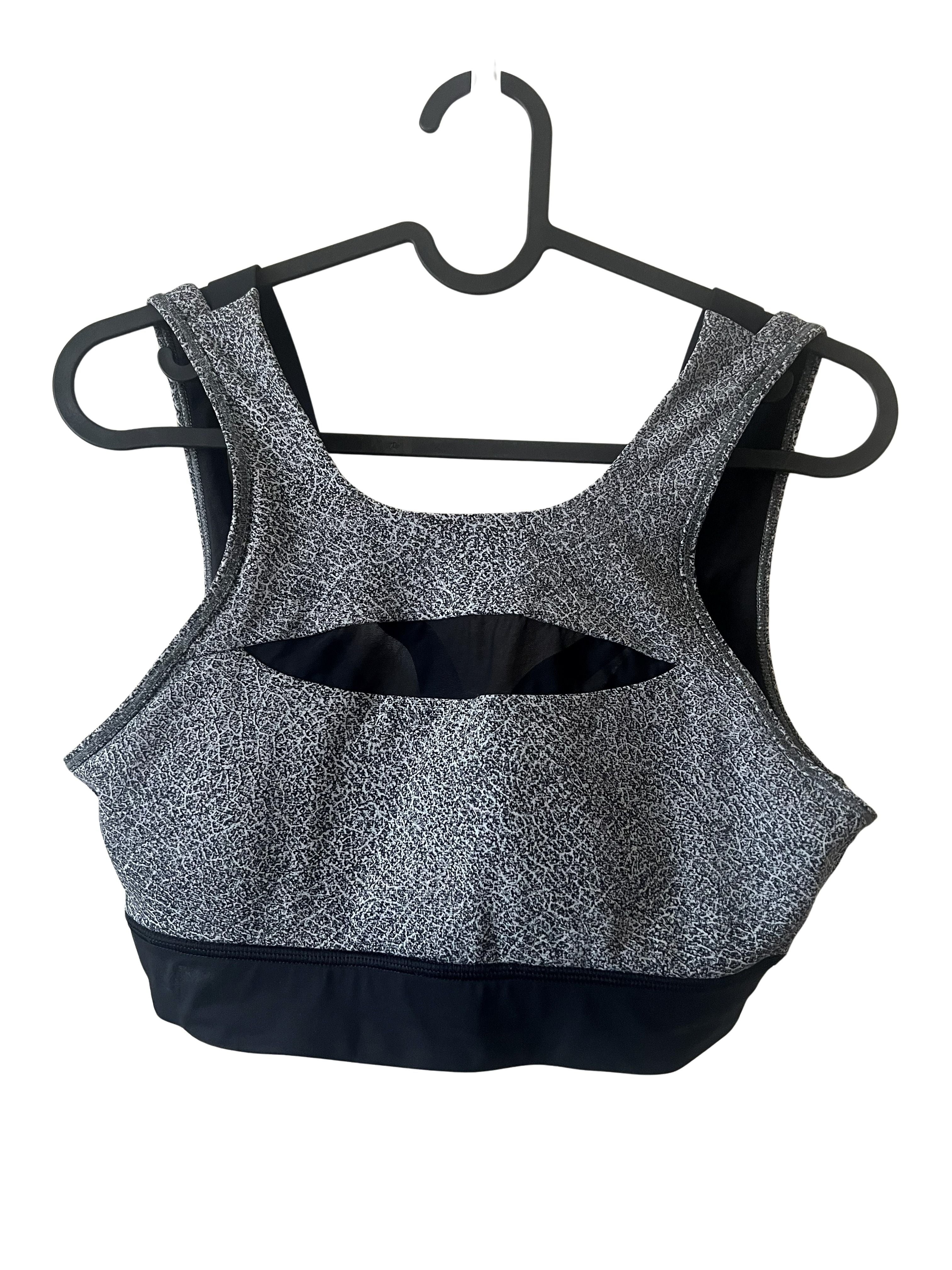 Lululemon Speckled Print Sports Bra with Cutout Back