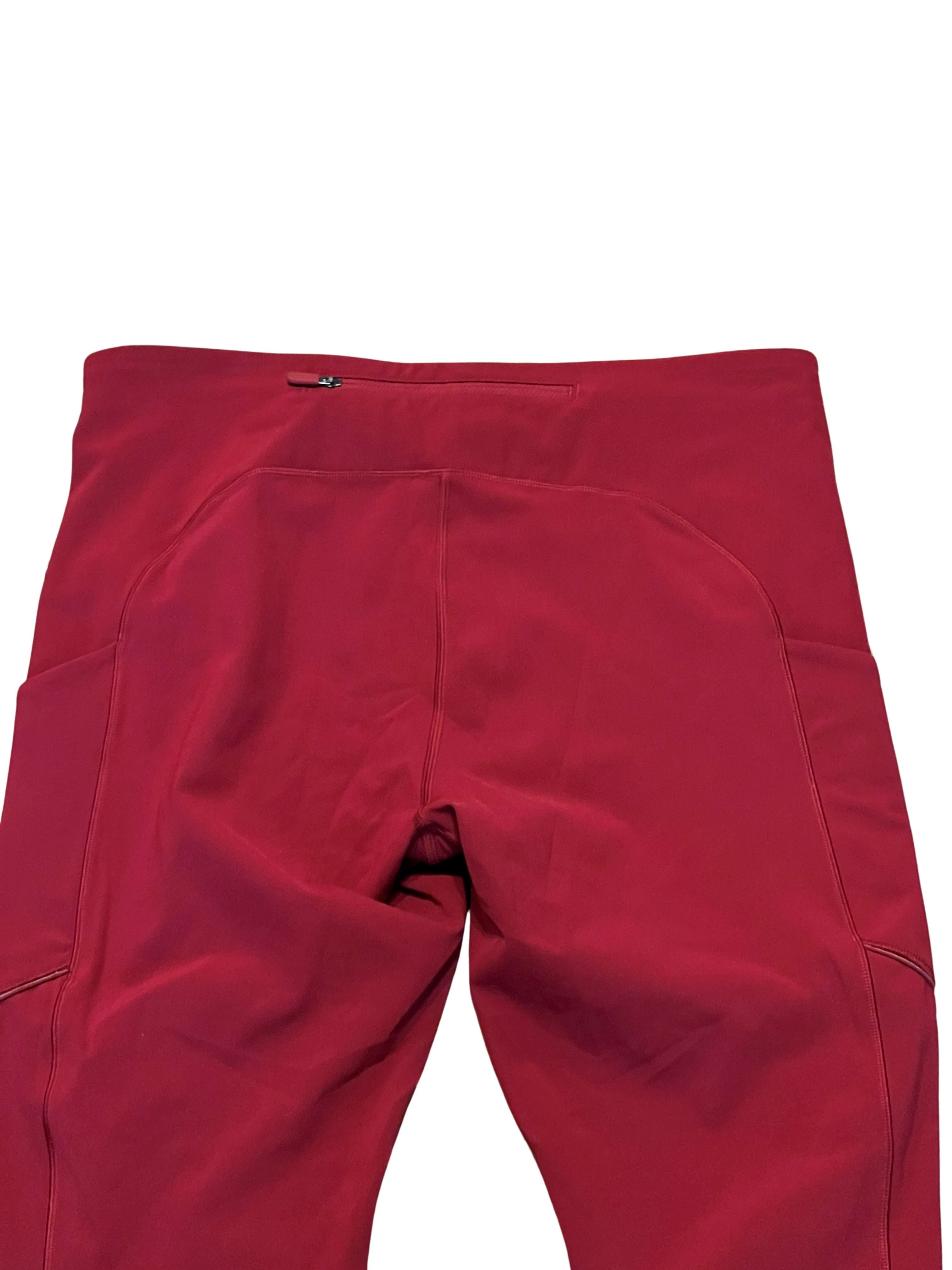 Lululemon Maroon Cropped Leggings with Side Pockets