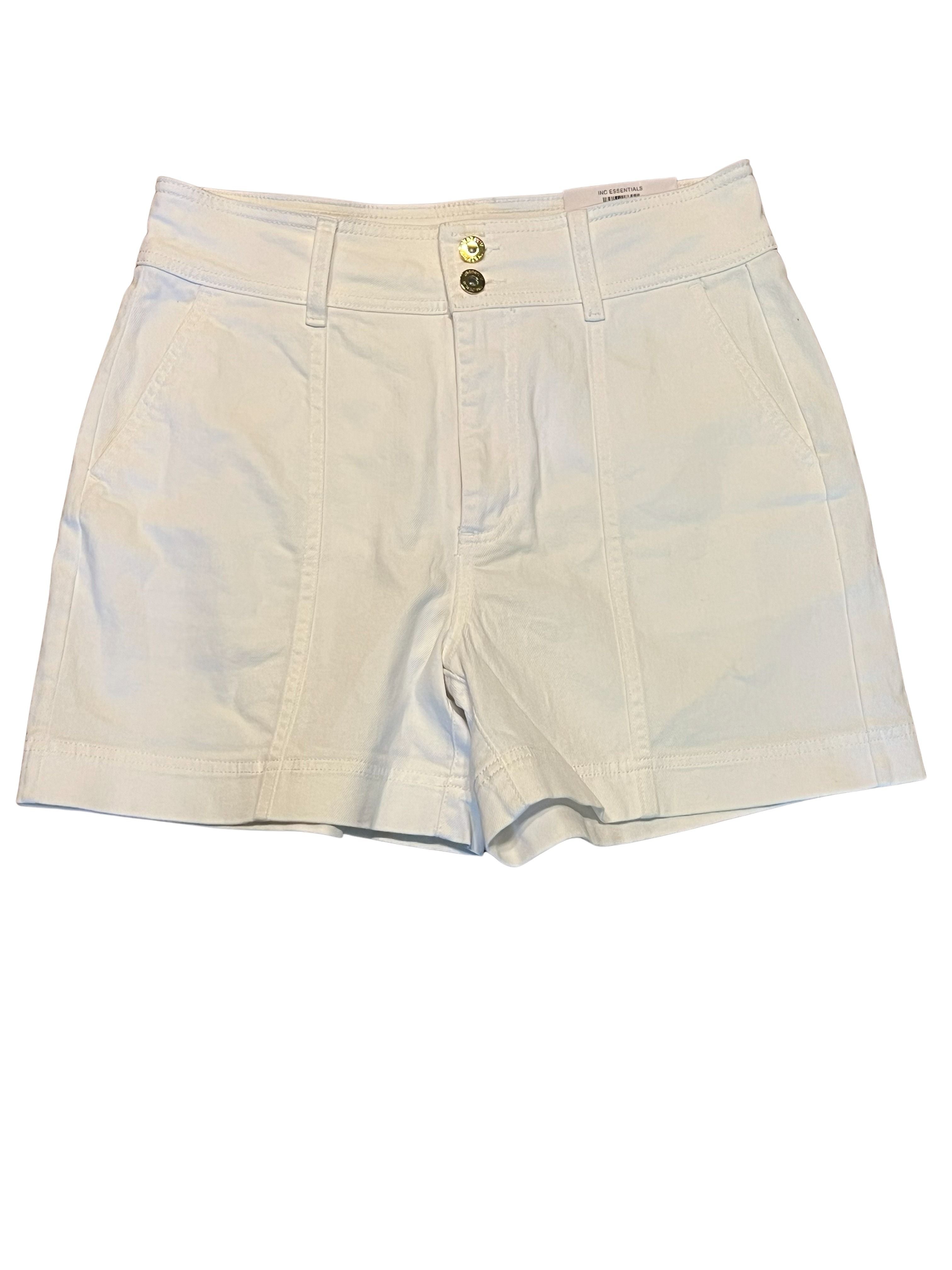 I.N.C. International Concepts White High Rise Denim Shorts Size 10 NWT