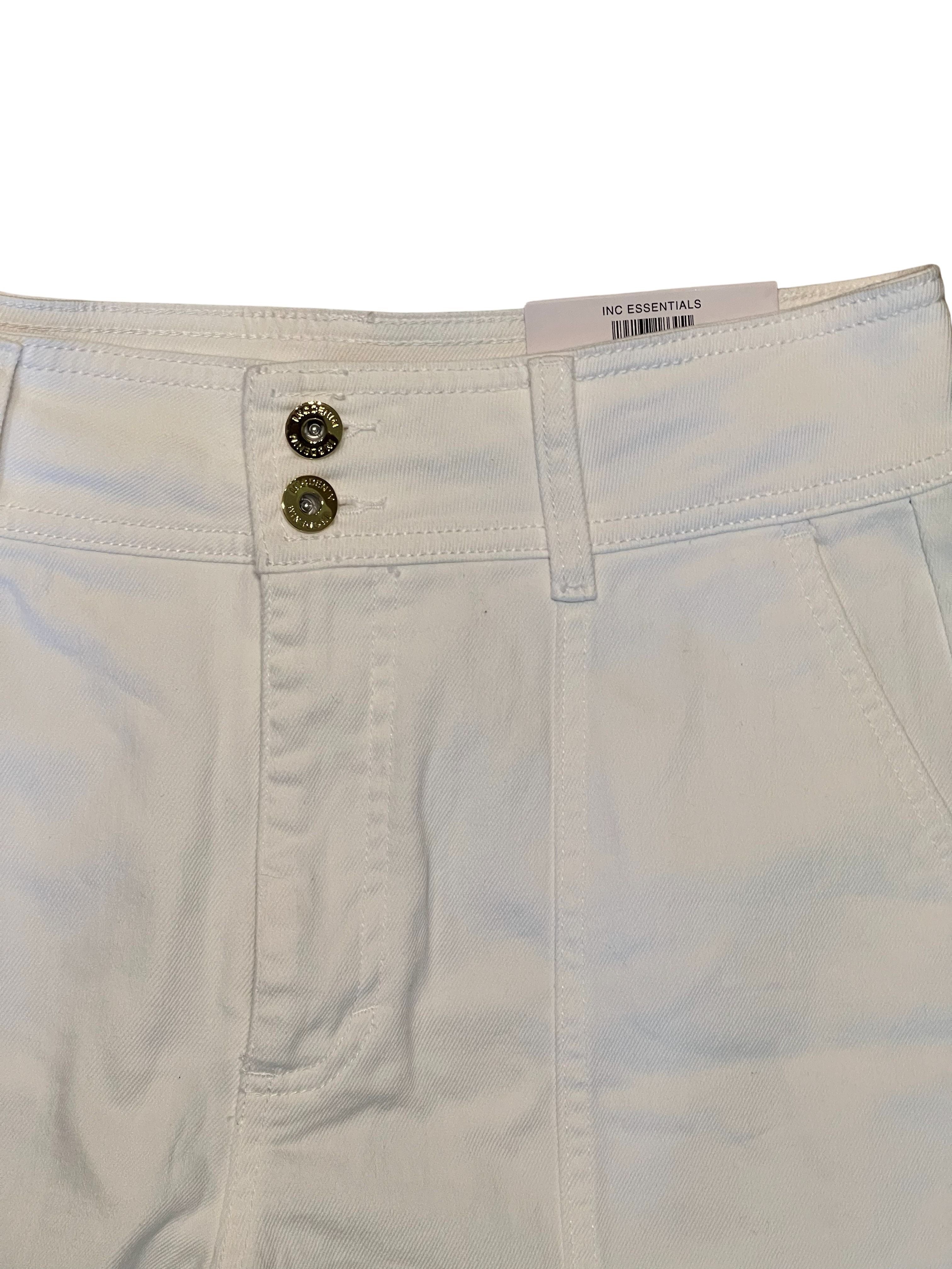 I.N.C. International Concepts White High Rise Denim Shorts Size 10 NWT